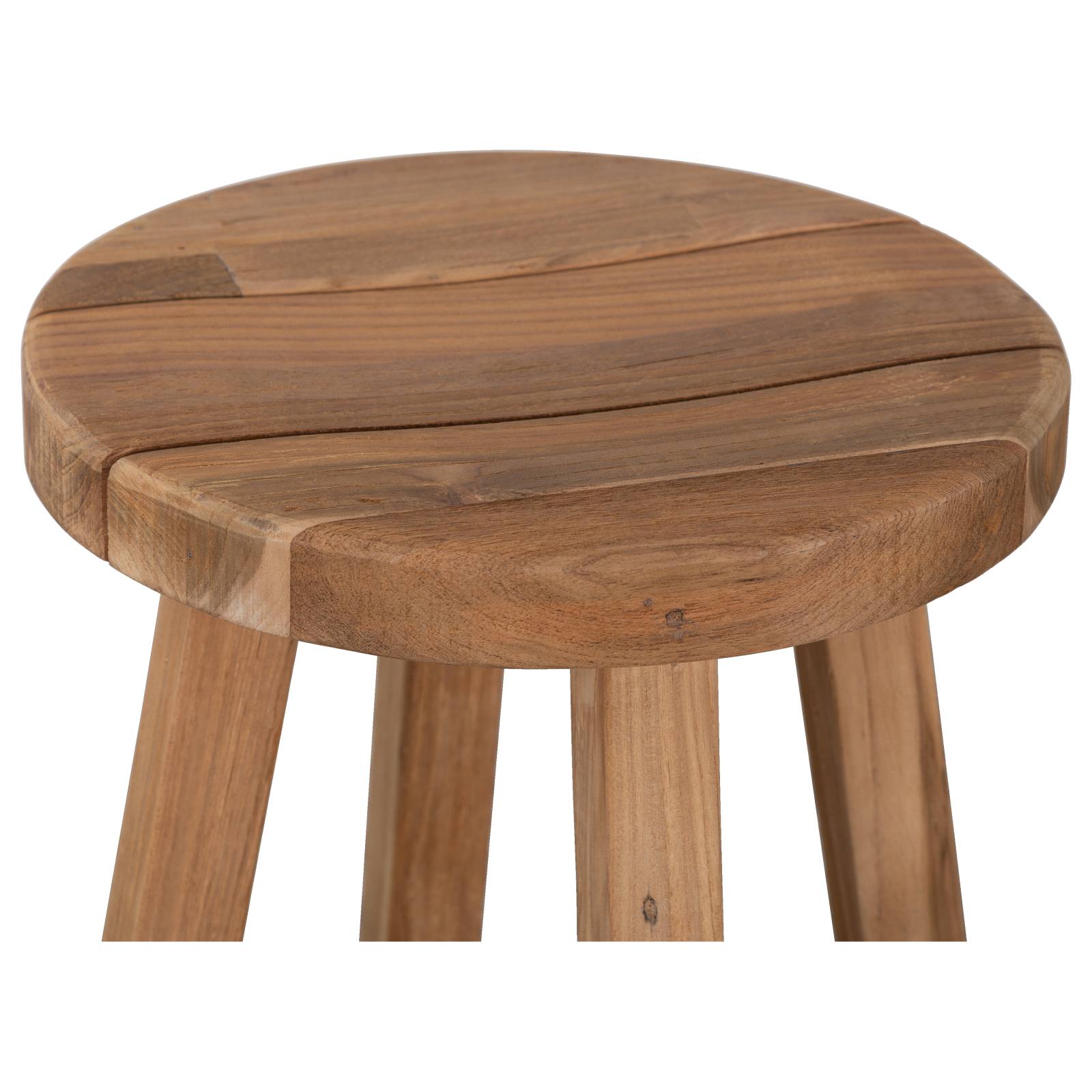 Gatos Recycled Teak Natural Counter Stool