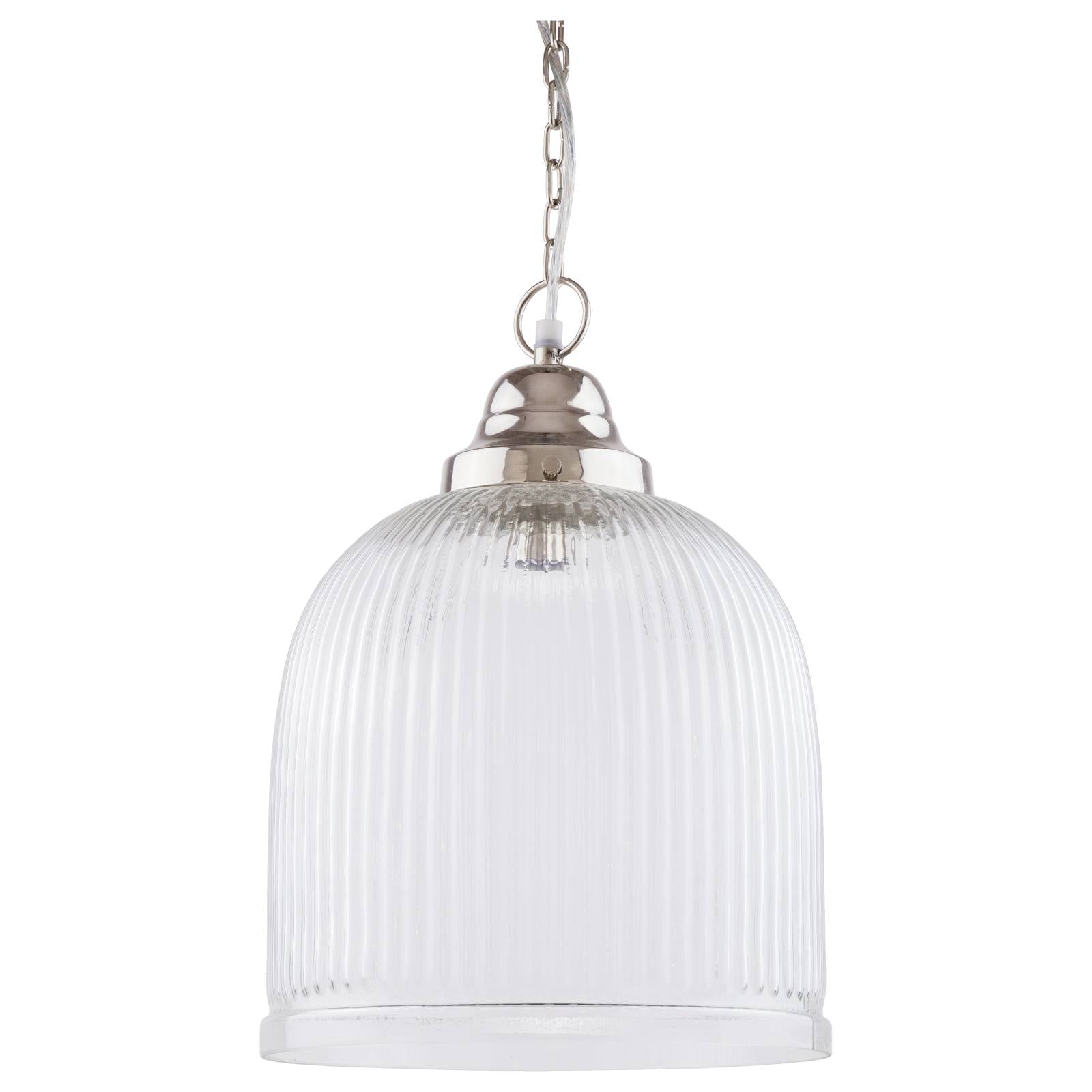 Stein Iron & Glass Pendant Light, Antique Silver