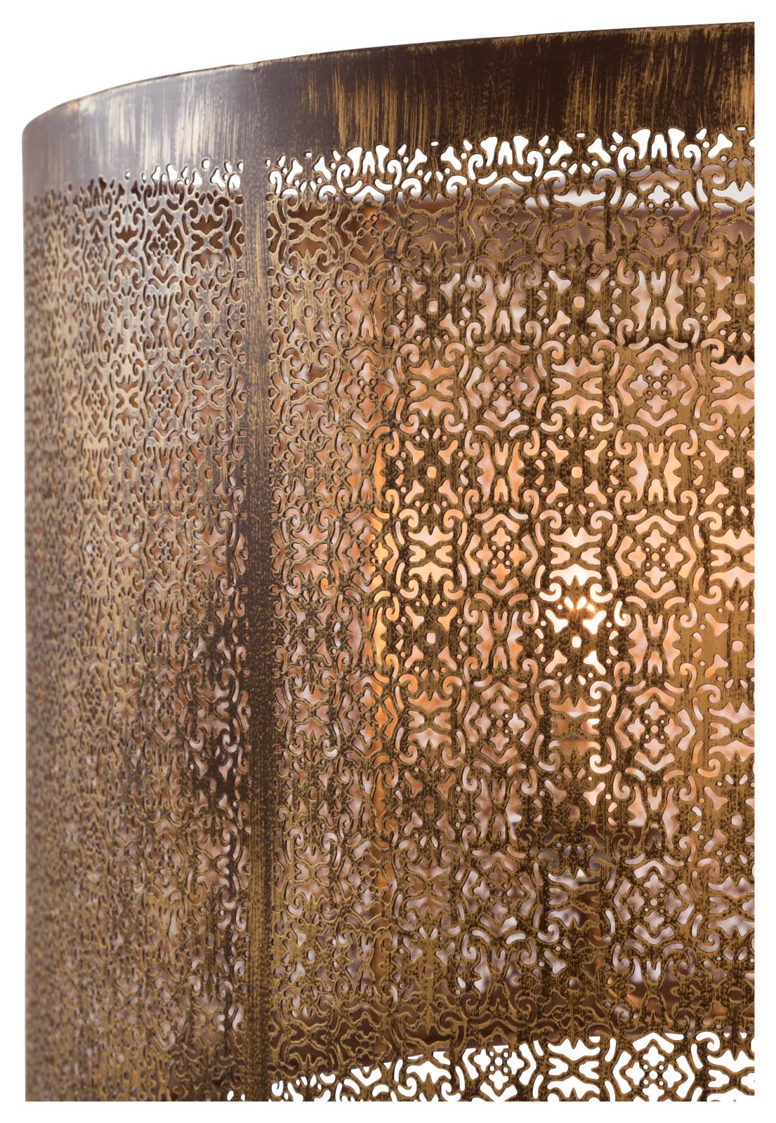 Meknes 5 Light Iron Pendant, Antique Gold