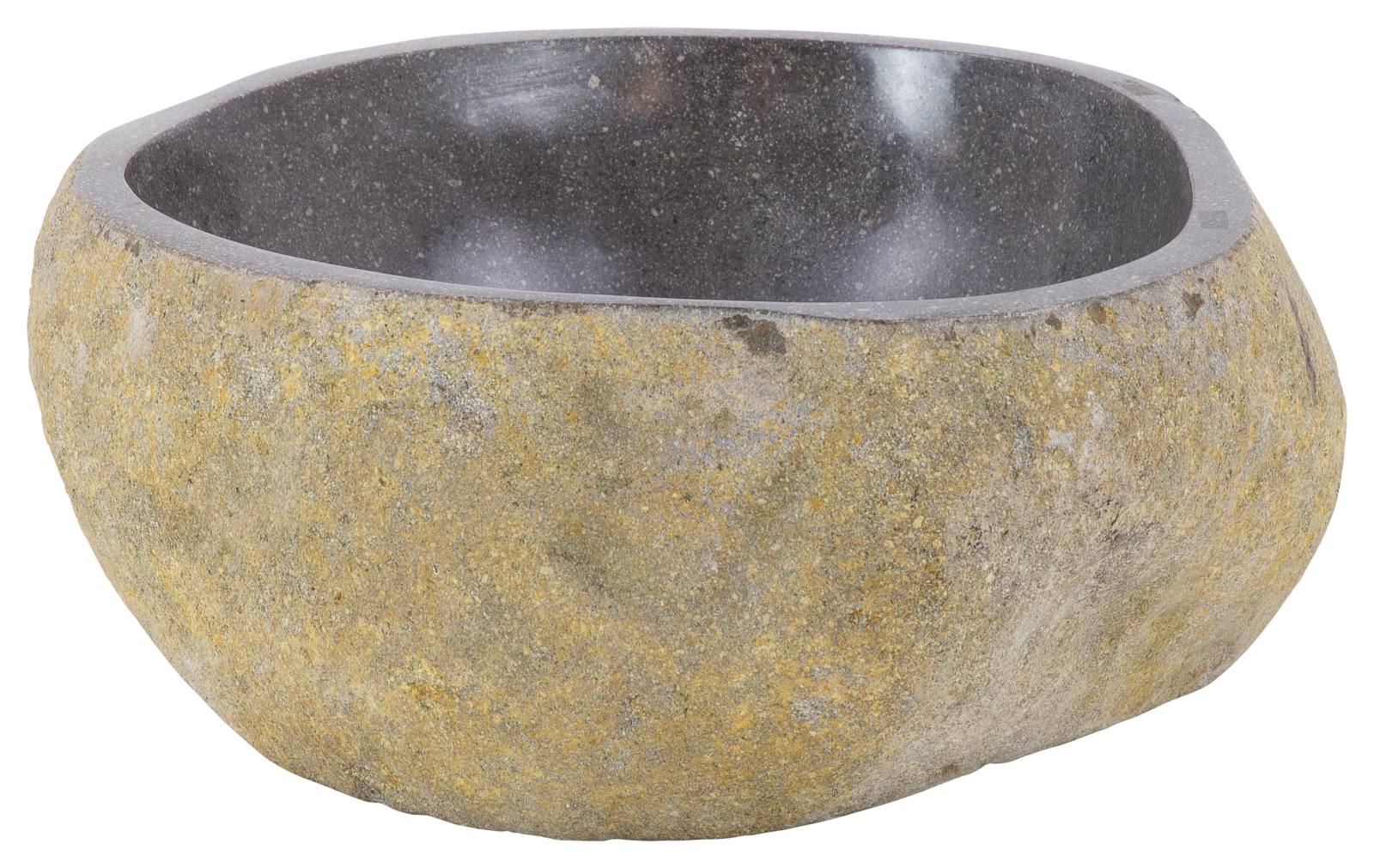 Maputo Small Riverstone Wash Basin, Natural Finish