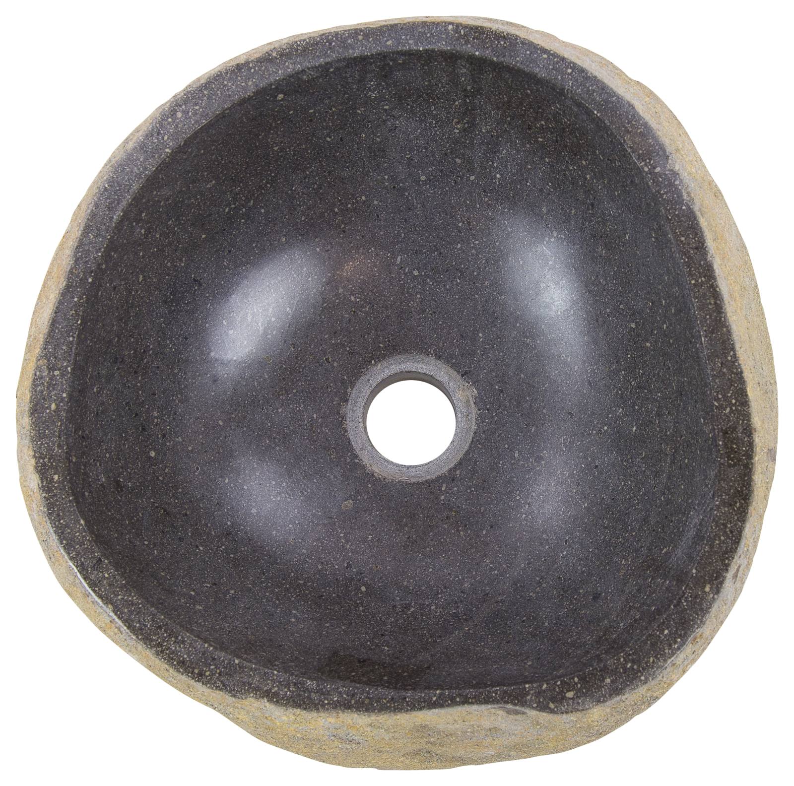 Maputo Small Riverstone Wash Basin, Natural Finish