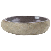 Maputo Medium Riverstone Wash Basin, Natural