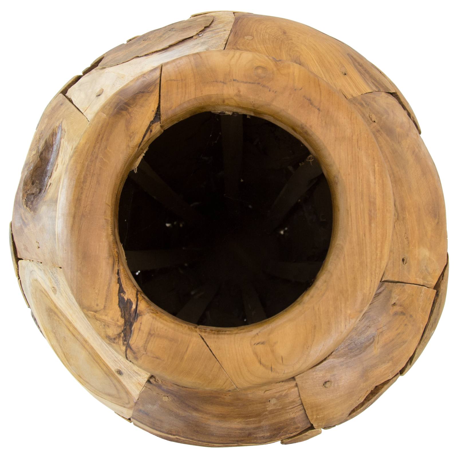Large Marama Reclaimed Teak Vase, Natural Finish