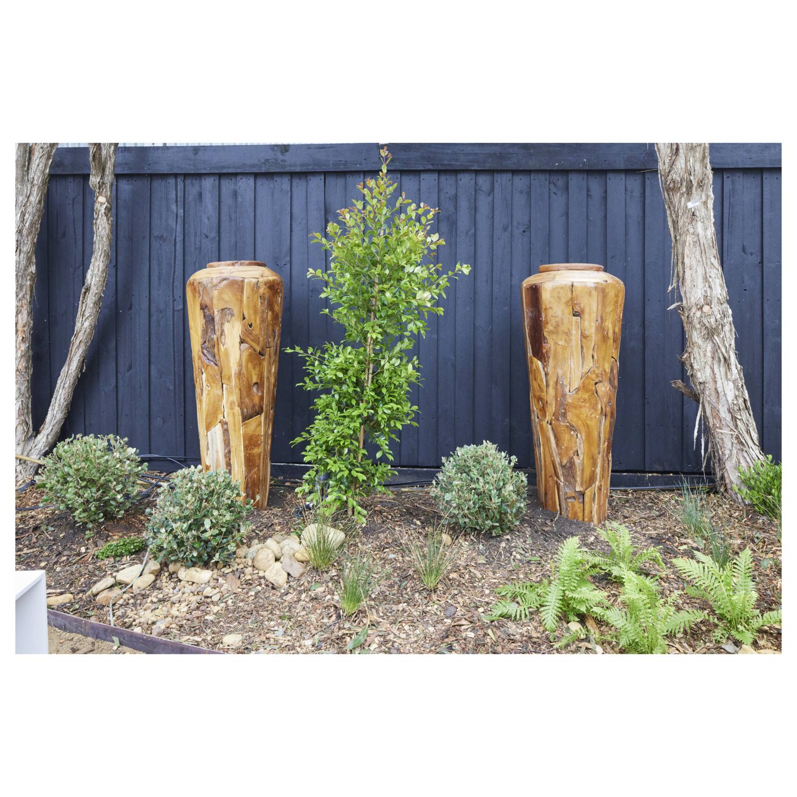 Large Marama Reclaimed Teak Vase, Natural Finish