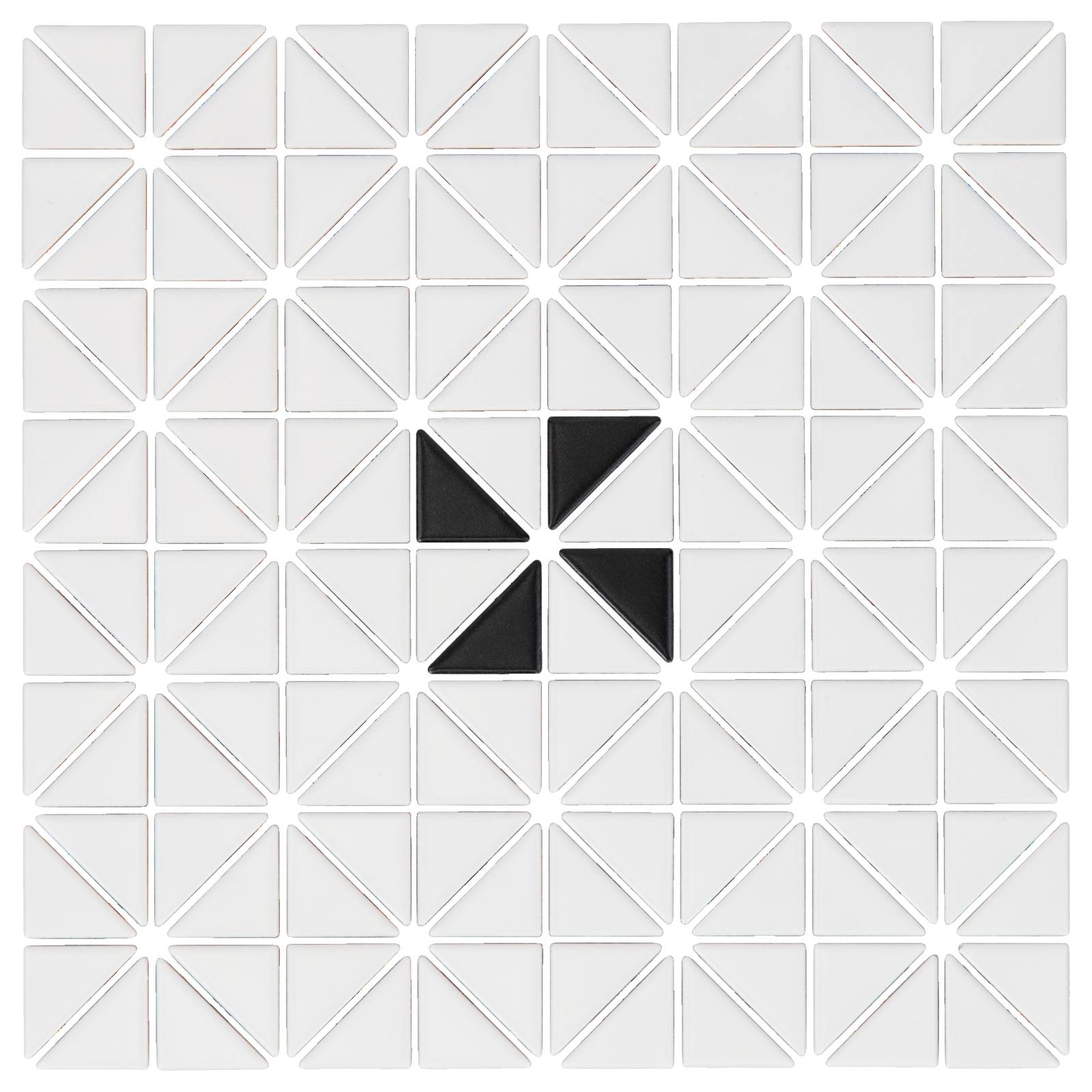 Single A Windmill 25.9x25.9 Tile Sheet , Matte Black & White