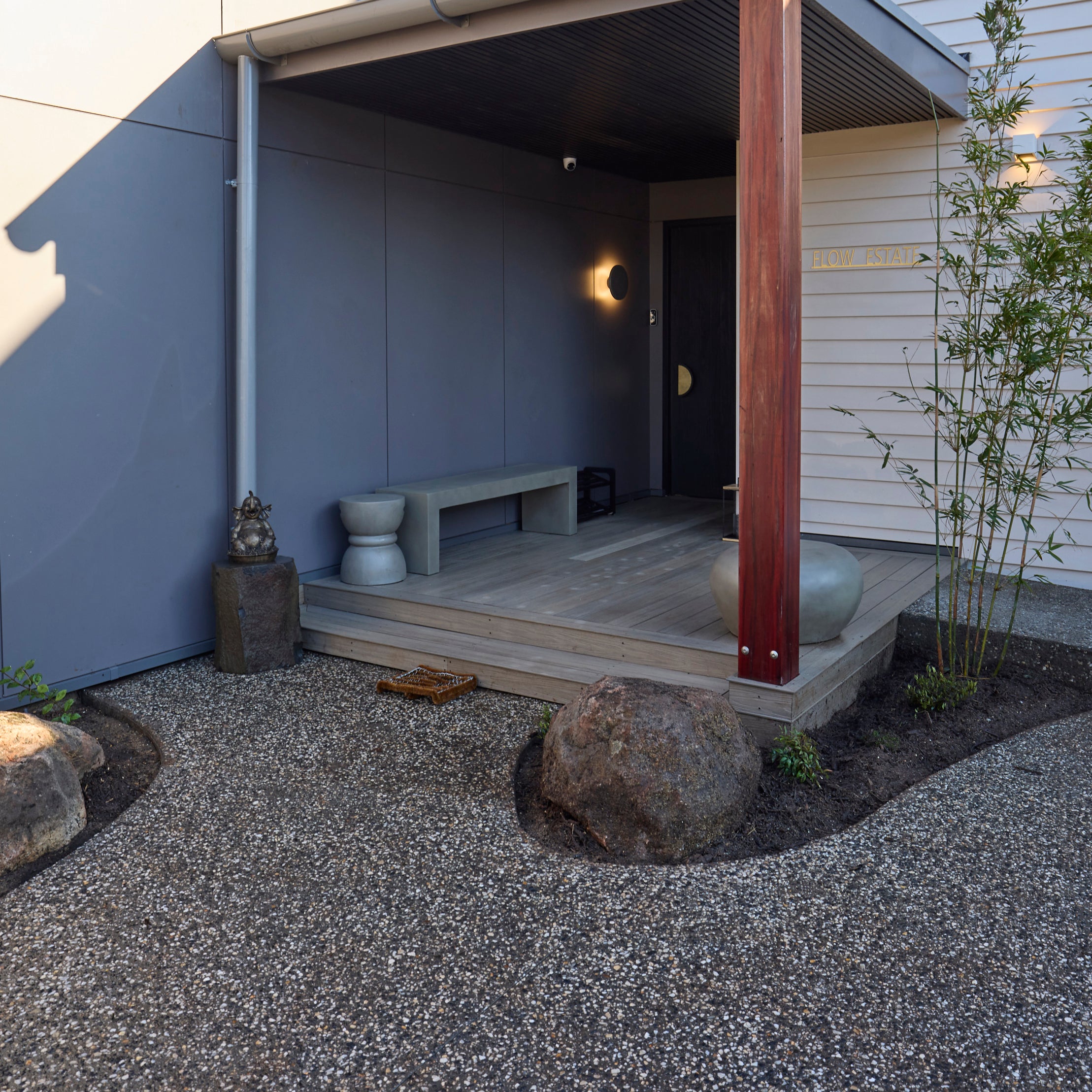 Chess Concrete Stool, Dark Grey
