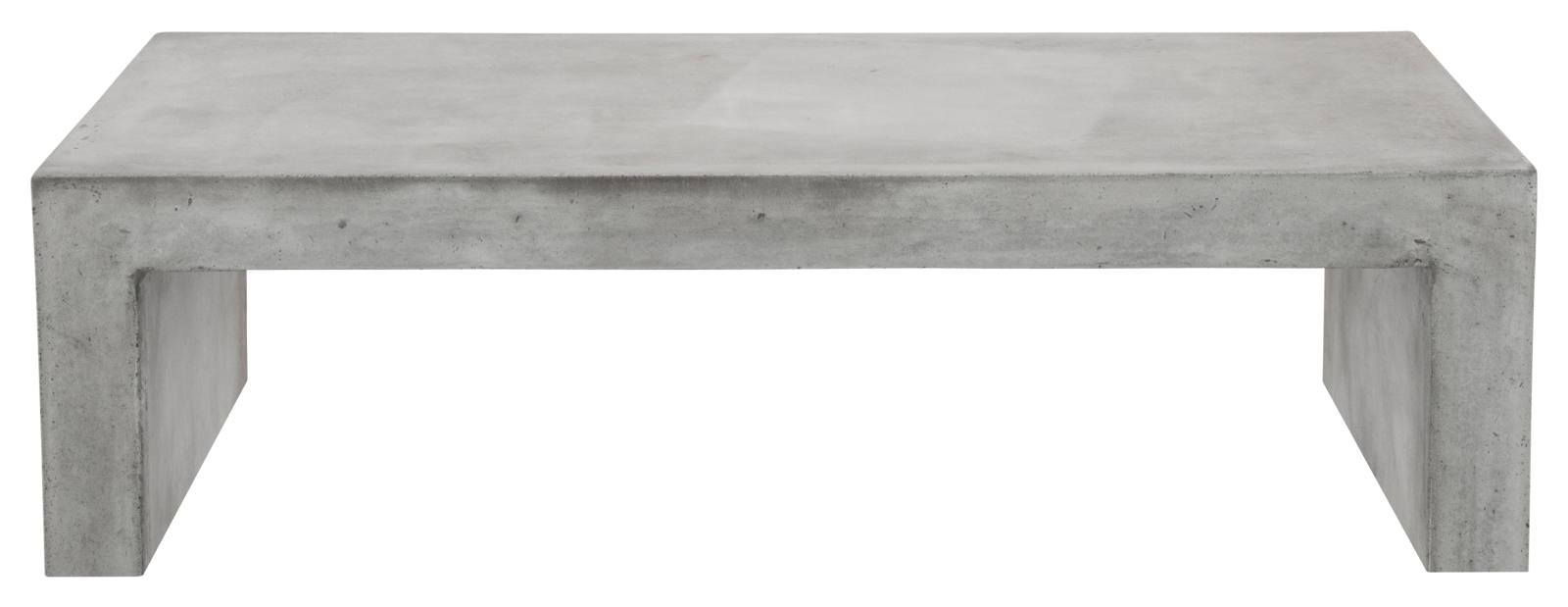 Abbas 160cm Polished Concrete Bench, Dark Grey