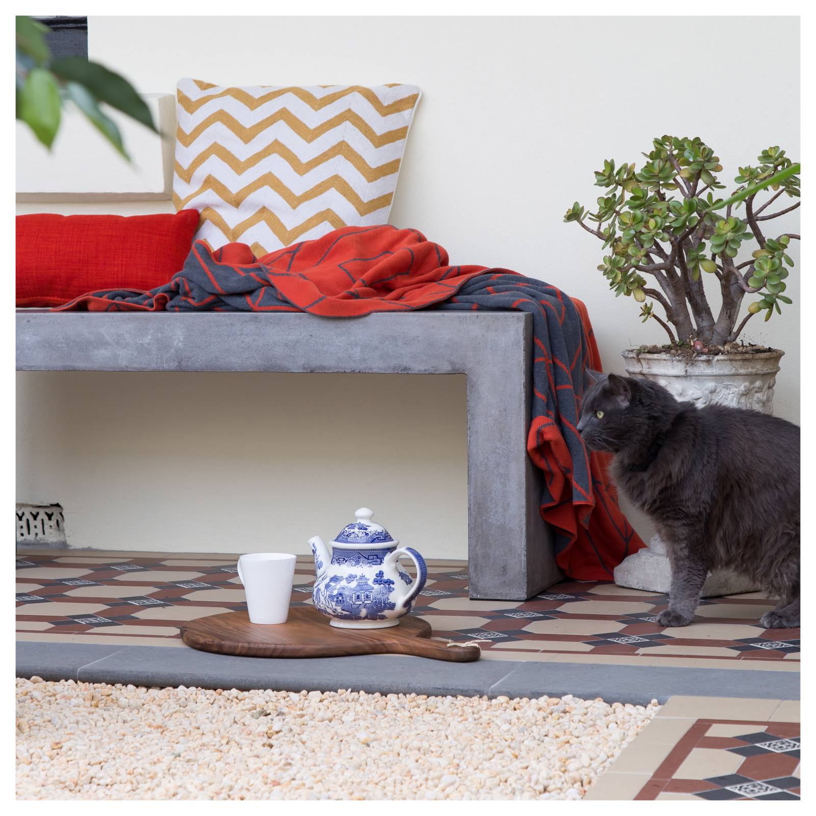 Abbas 160cm Polished Concrete Bench, Dark Grey