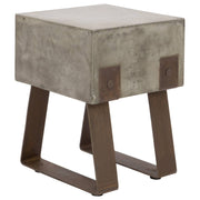 Vader Concrete Stool Dark Grey (w/ Rust Legs)