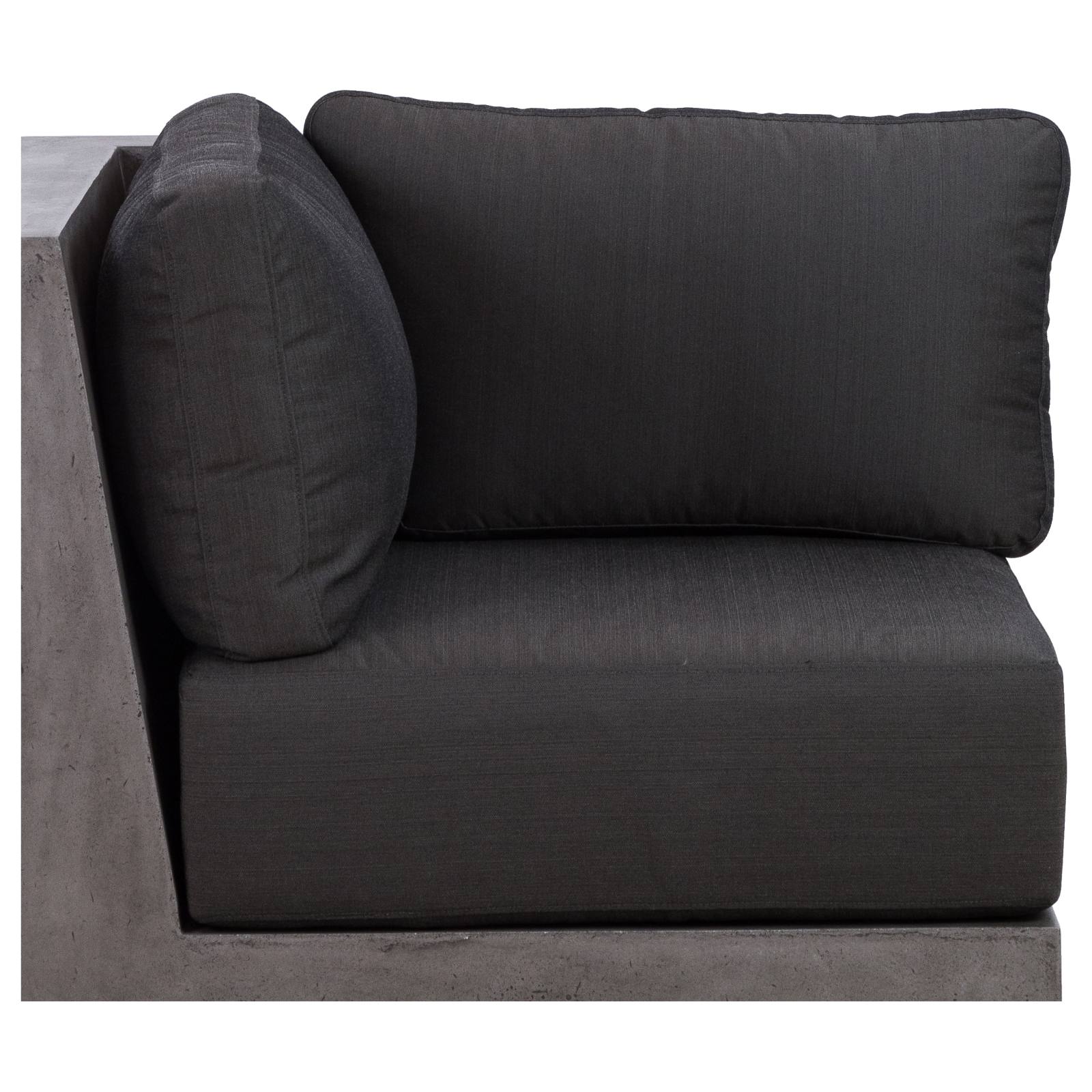 Vega 3 Piece Corner Cushion Set, Charcoal