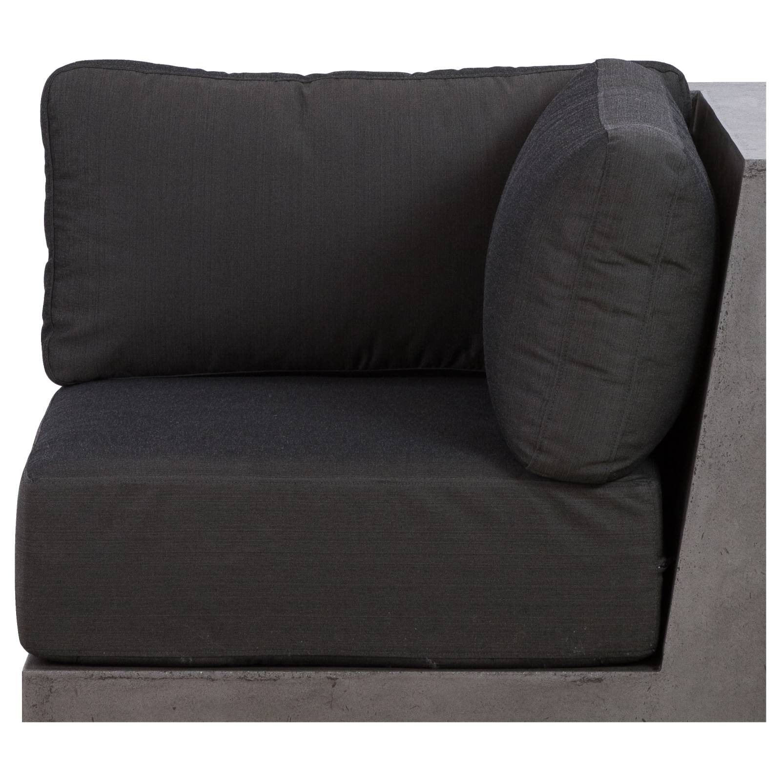 Vega 3 Piece Corner Cushion Set, Charcoal