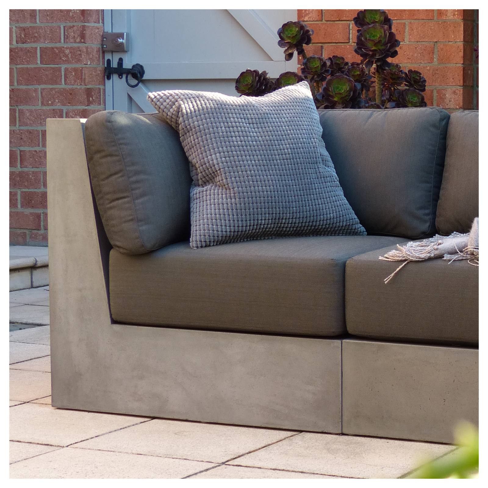 Vega 3 Piece Corner Cushion Set, Charcoal