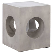 Maxi Polished Concrete Stool, Dark Grey