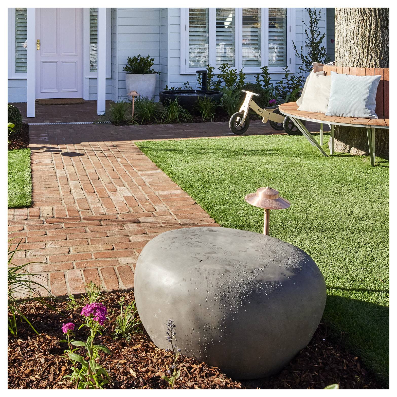 Boulder Small Length 76cm Concrete Grey