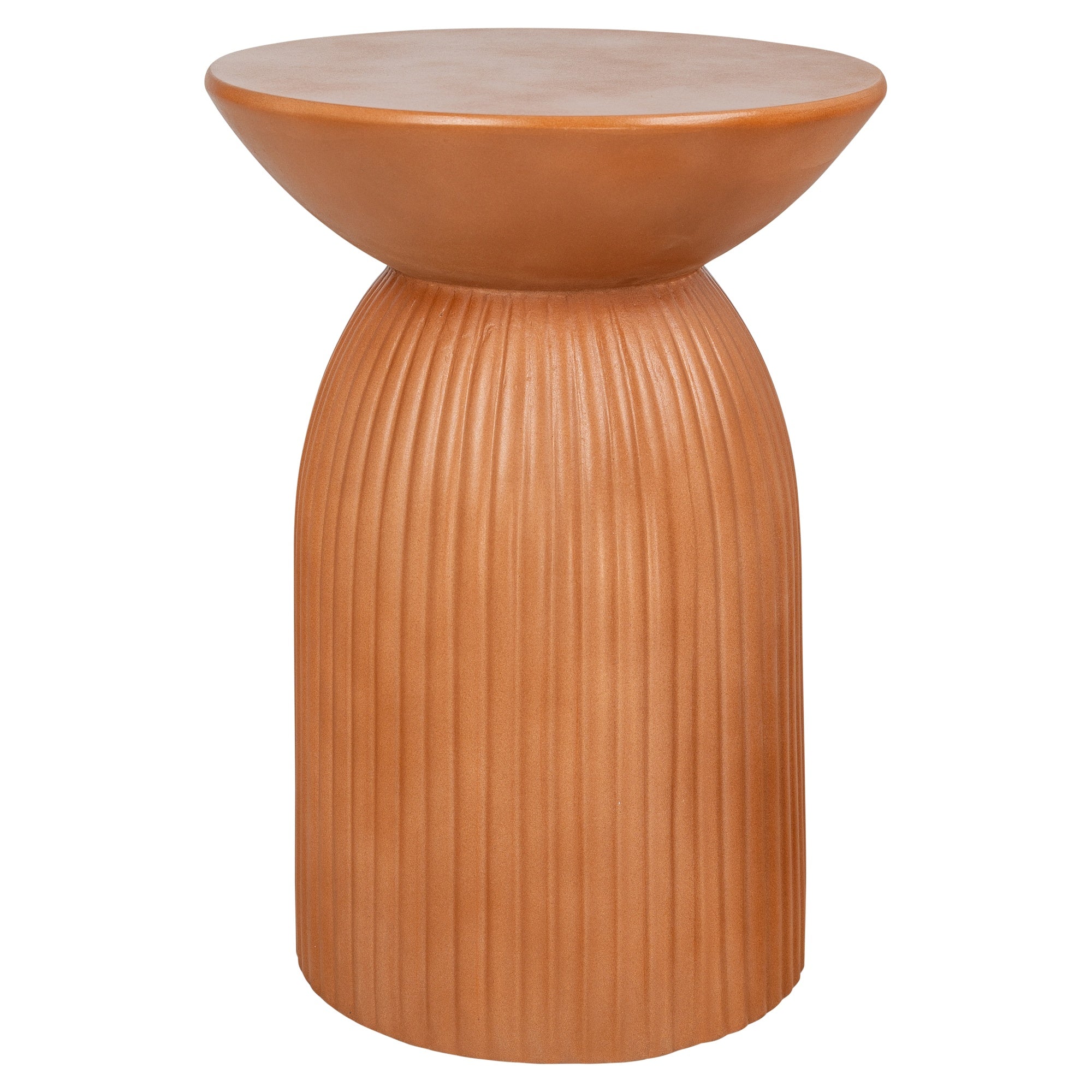 Monolith Concrete Side Table, Terracotta