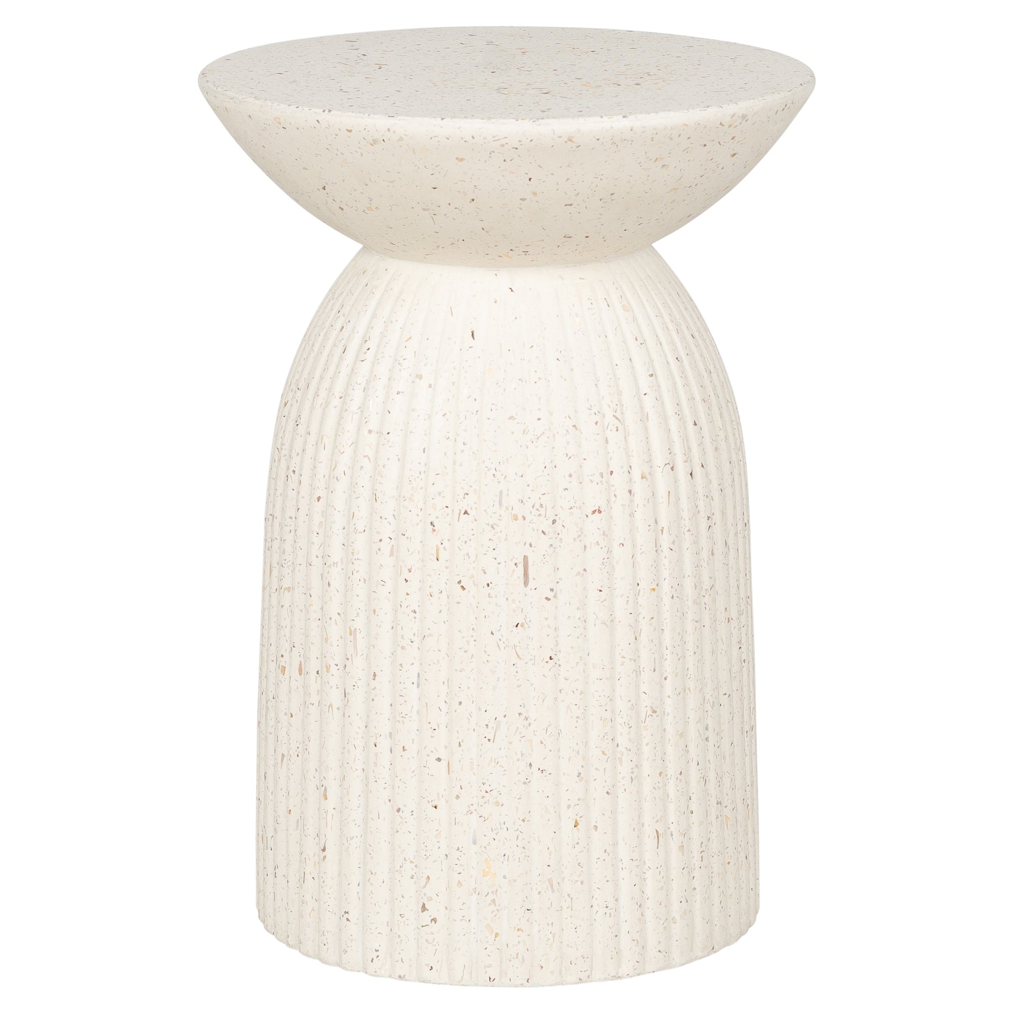 Monolith Concrete Side Table, Terrazzo