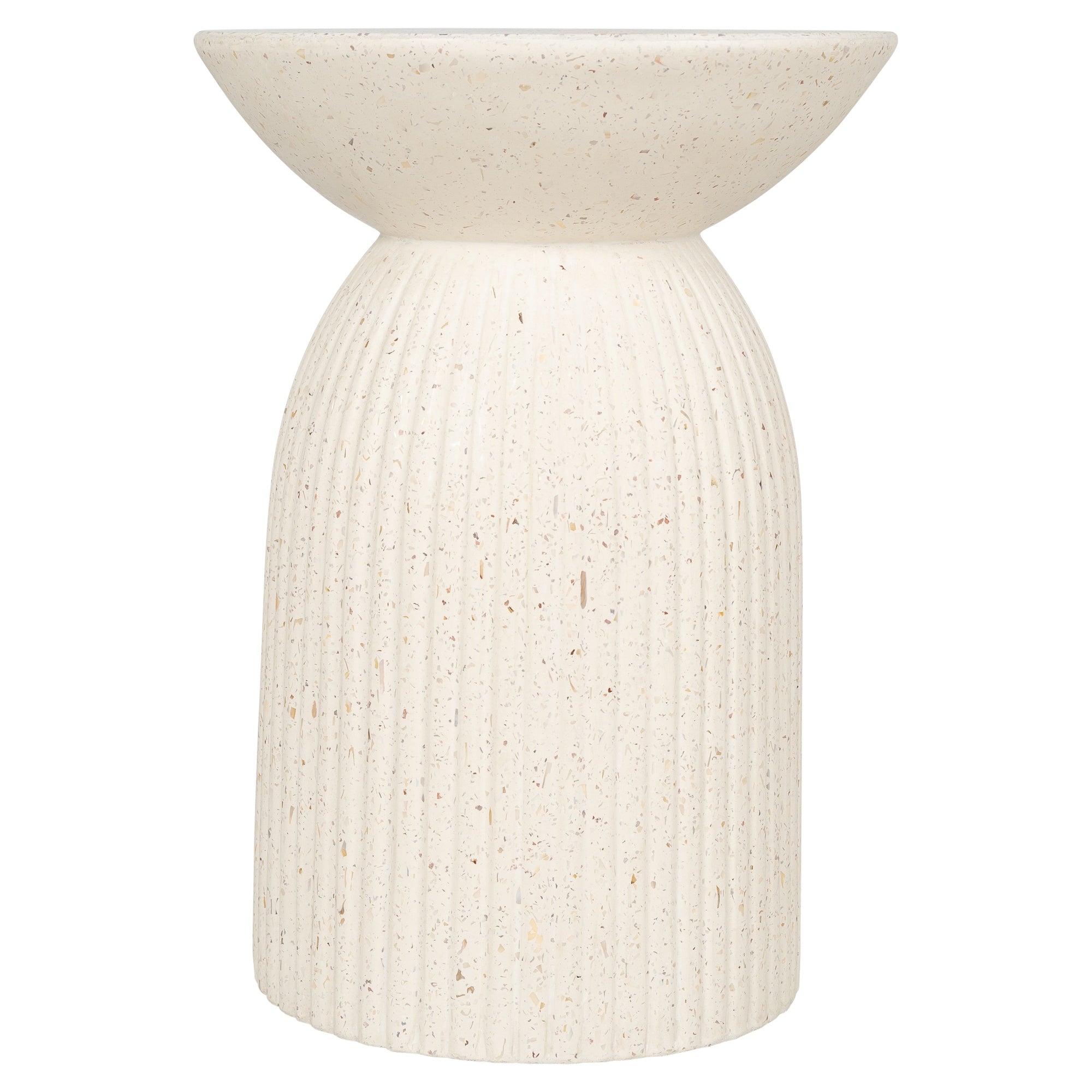 Monolith Concrete Side Table, Terrazzo