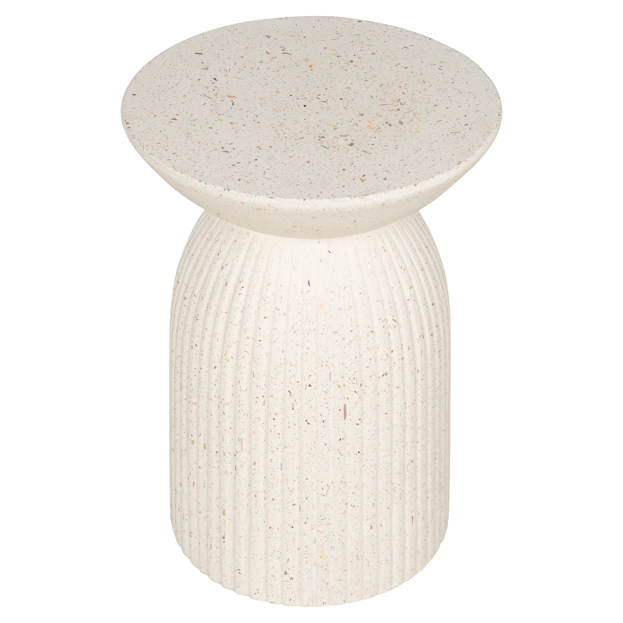 Monolith Concrete Side Table, Terrazzo