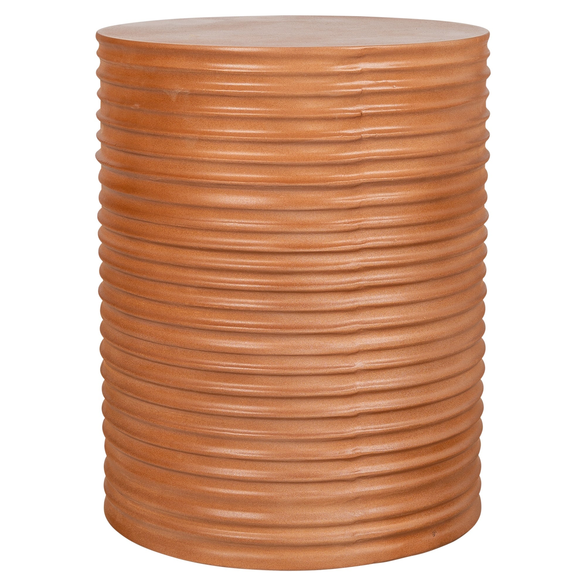 Ripple Concrete Side Table, Terracotta