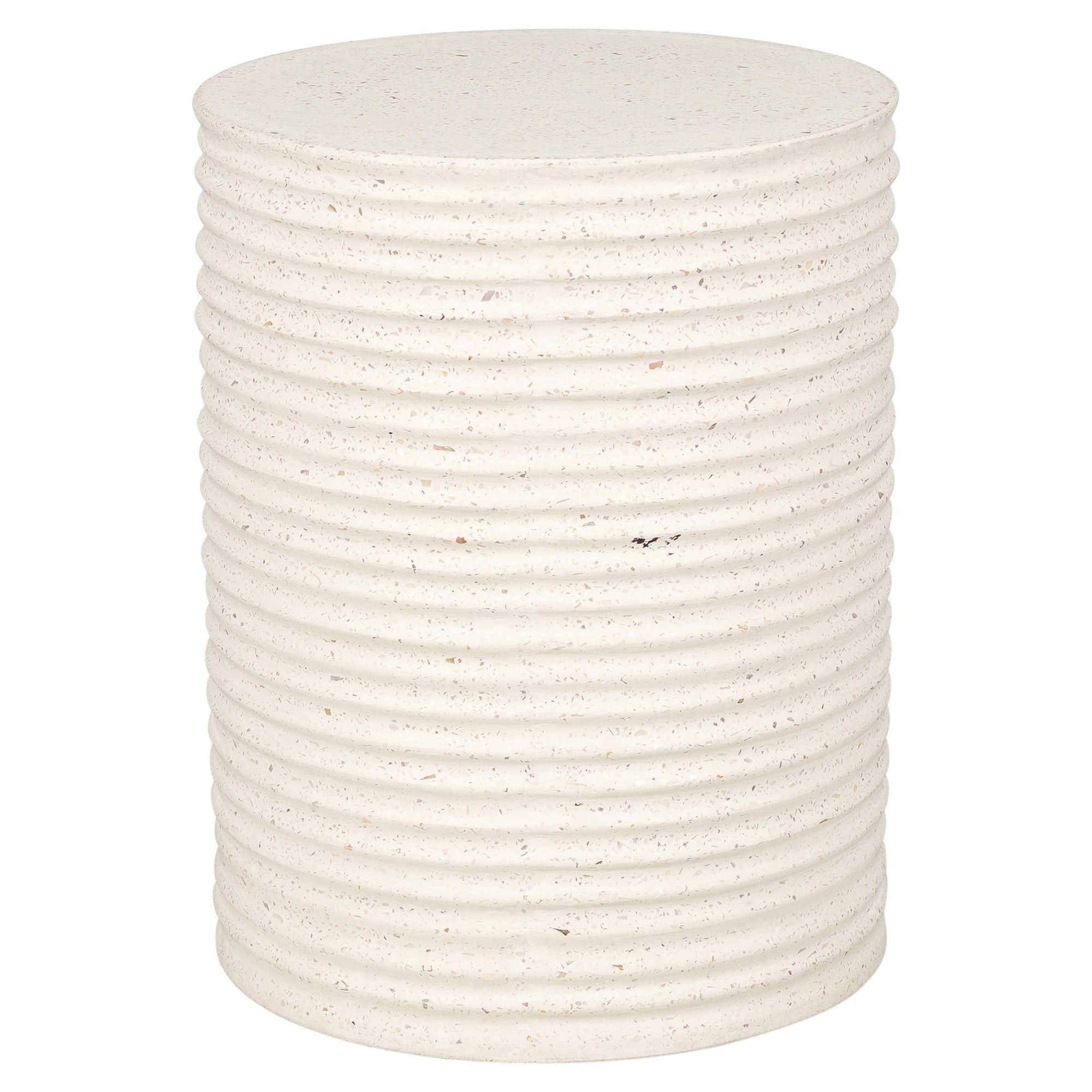Ripple Concrete Side Table, Terrazzo