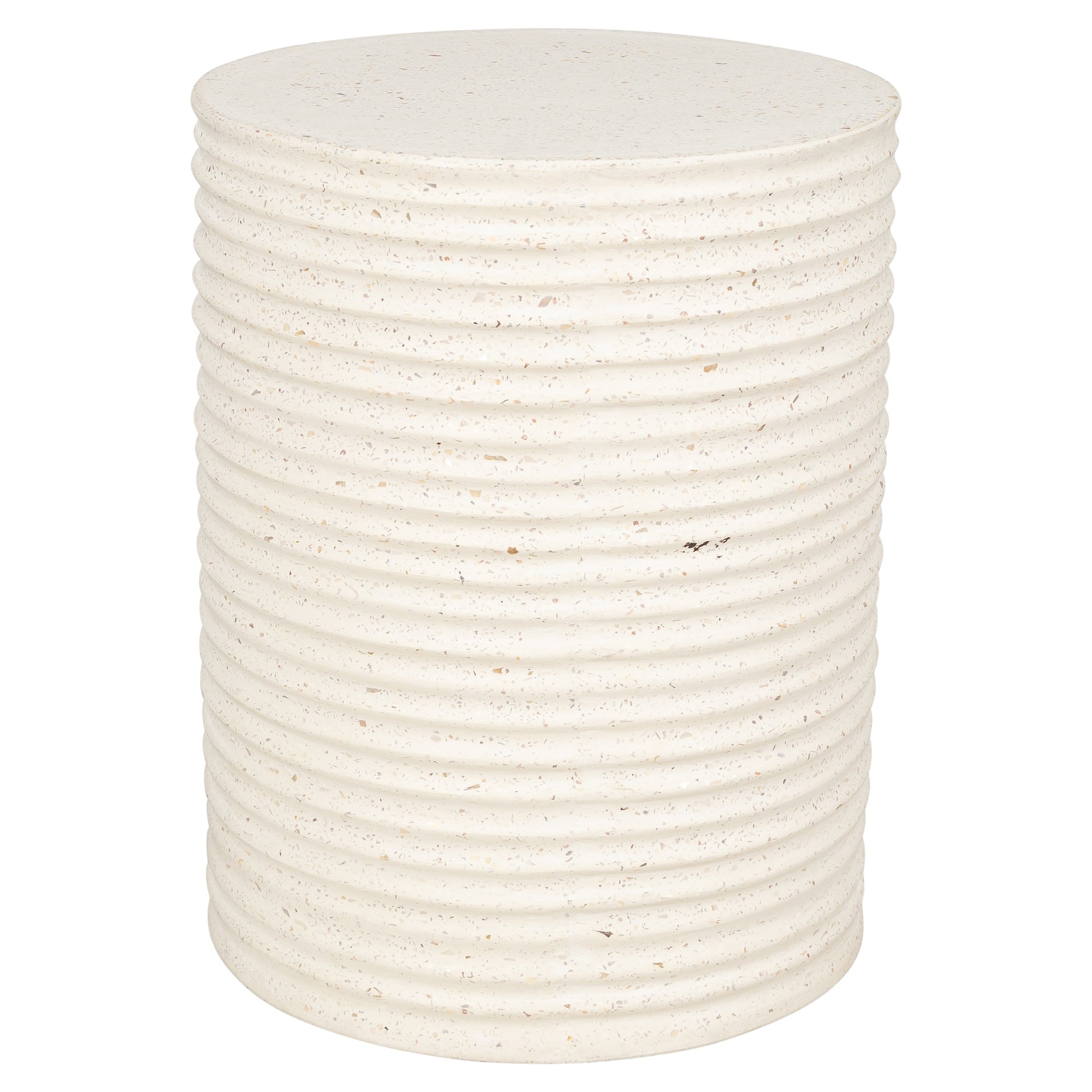 Ripple Concrete Side Table, Terrazzo