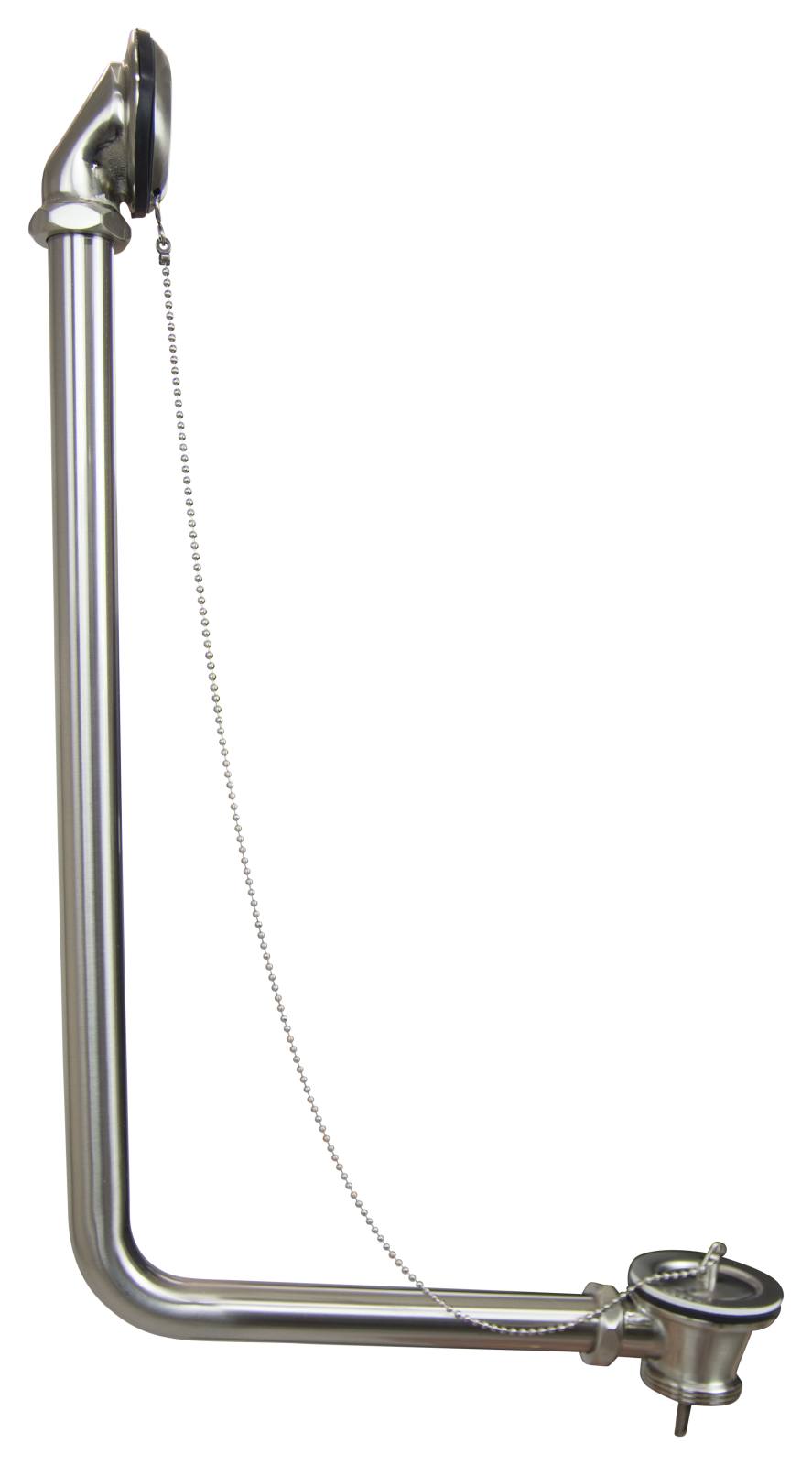 Exposed Metal Overflow Kit, Brushed Nickel