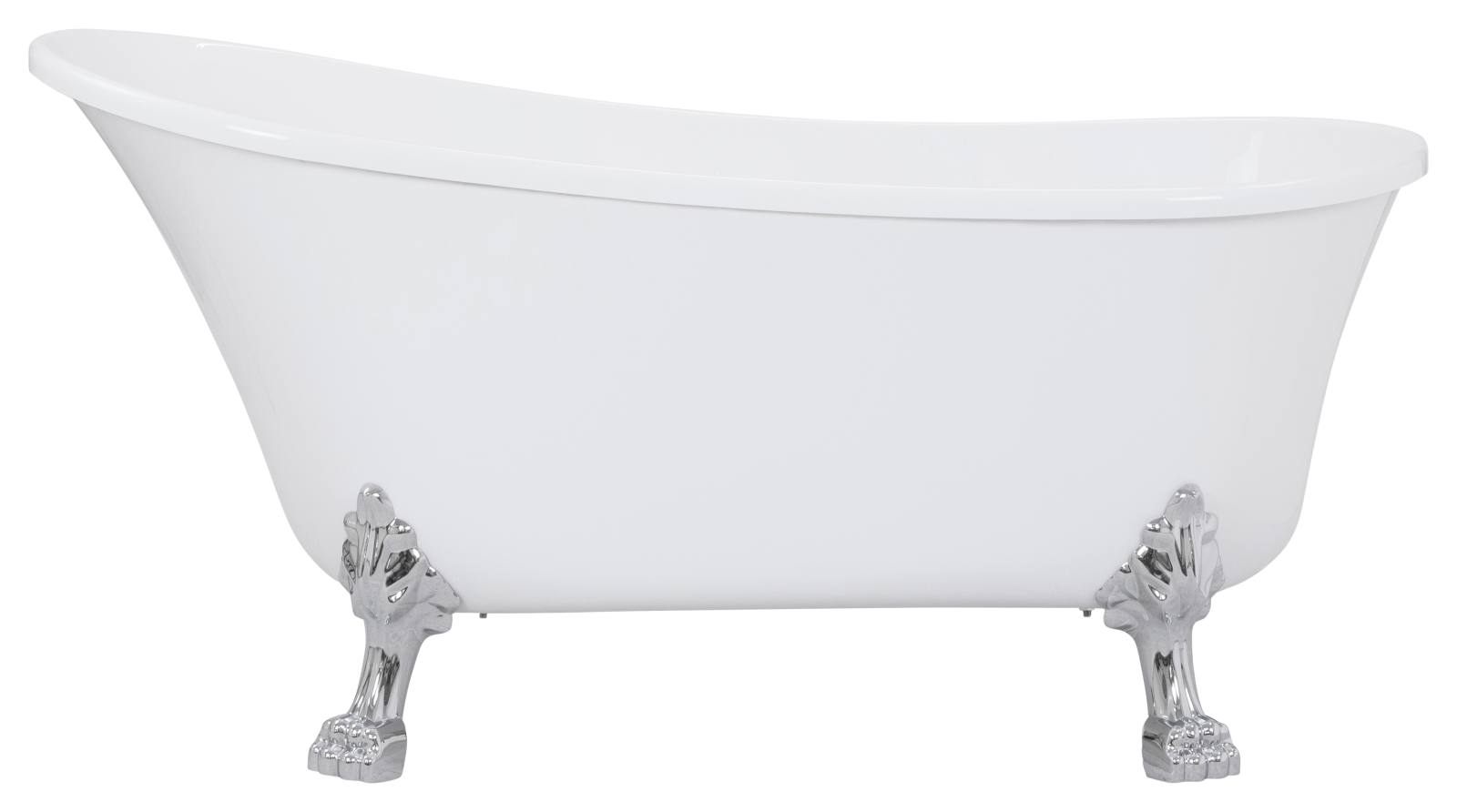 Violet 150x70x79cm Acrylic Bath (w/ Chrome Feet), White