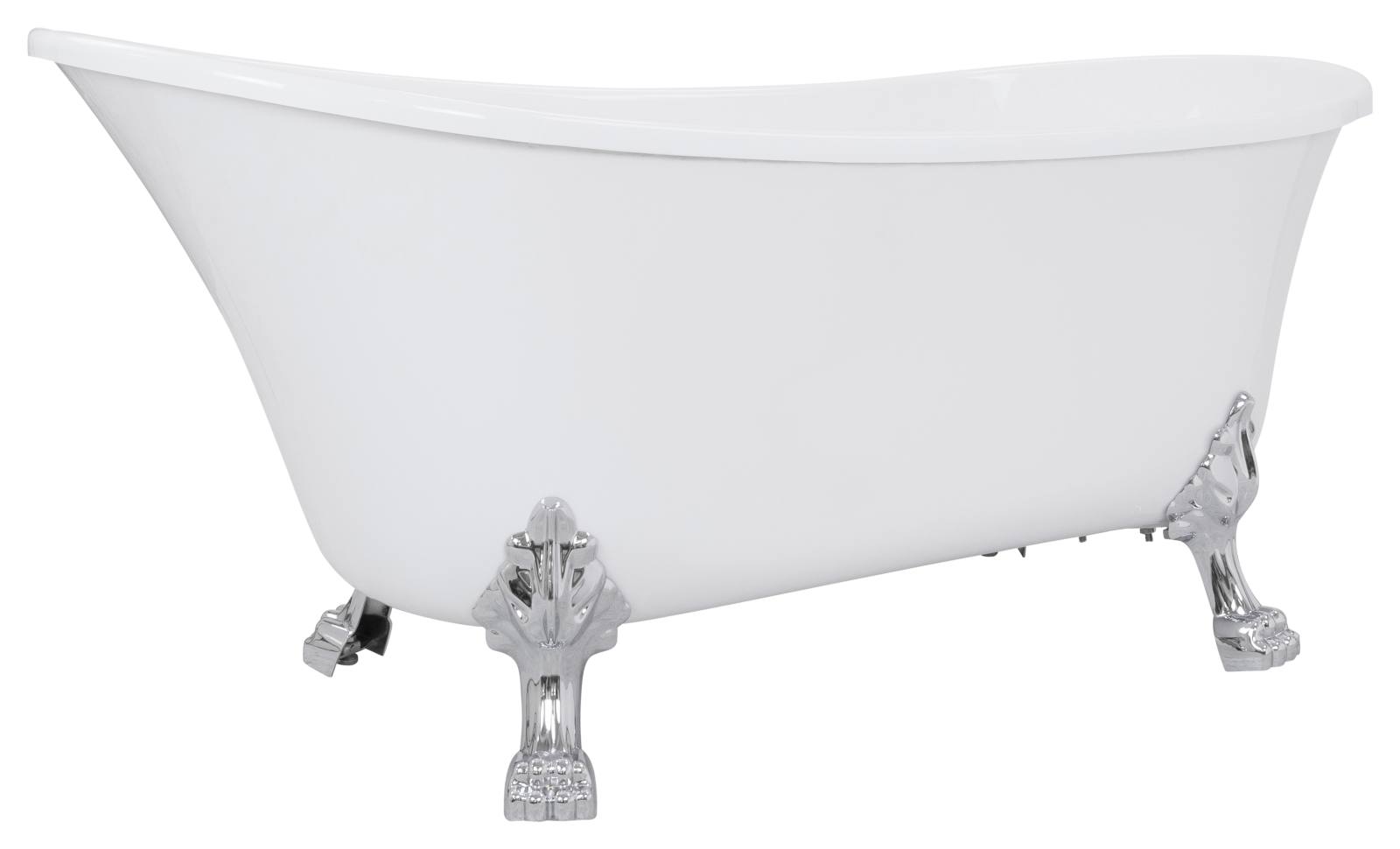 Violet 150x70x79cm Acrylic Bath (w/ Chrome Feet), White