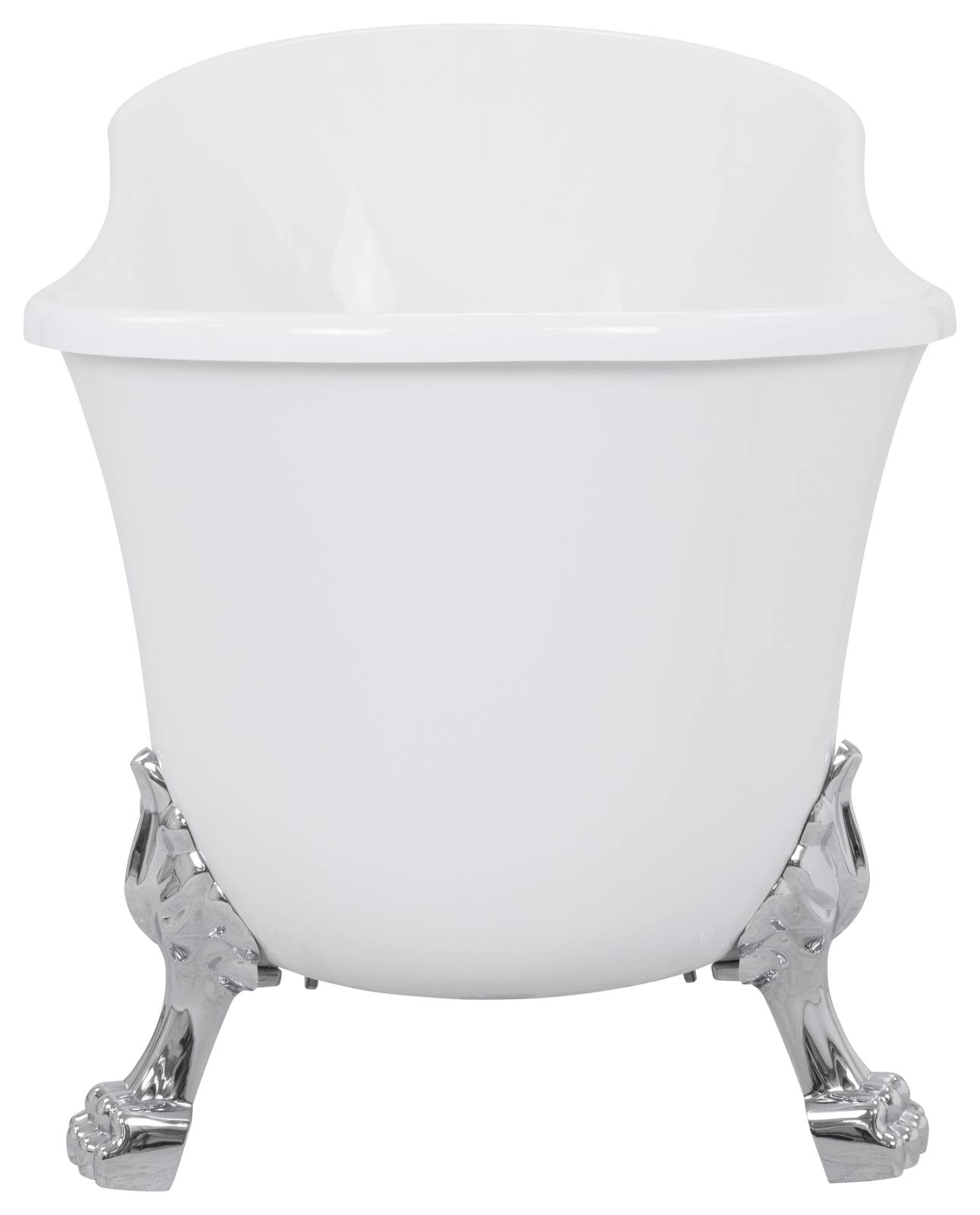 Violet 150x70x79cm Acrylic Bath (w/ Chrome Feet), White