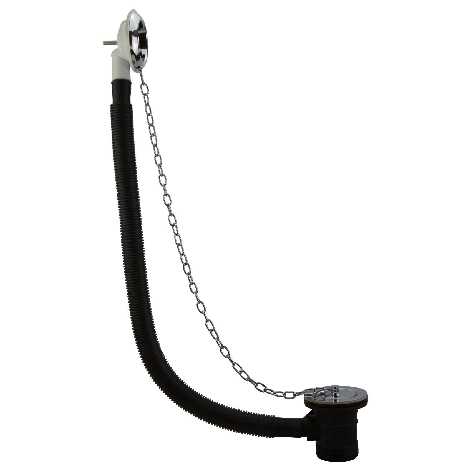 Exposed Plastic Overflow Kit, Chrome