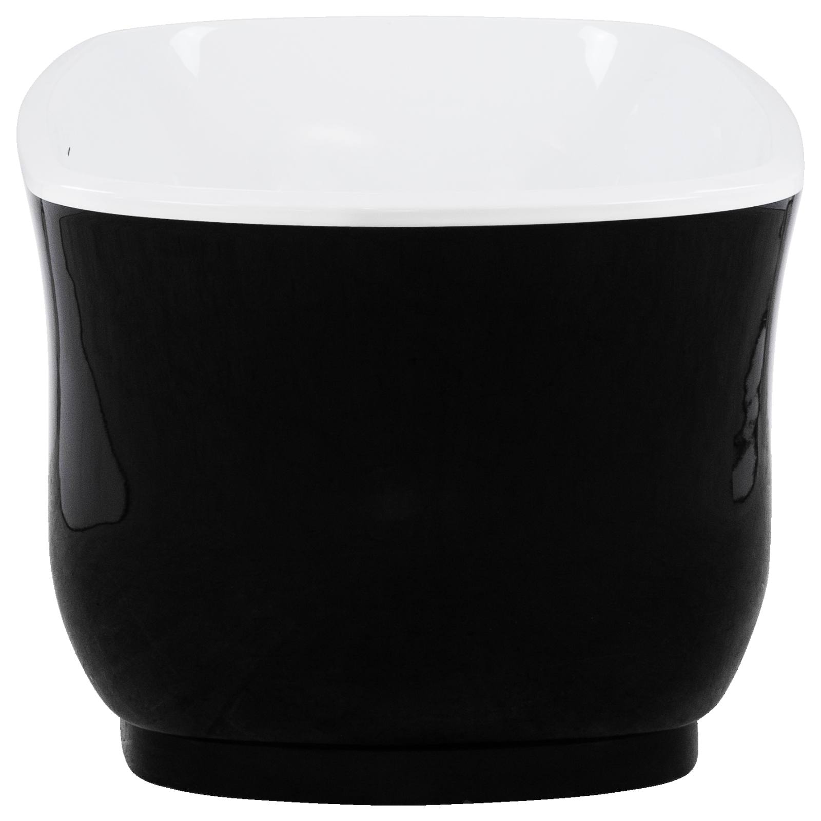 Marietta 170cm Freestanding Acrylic Bath w White Overflow & Waste, Black & White