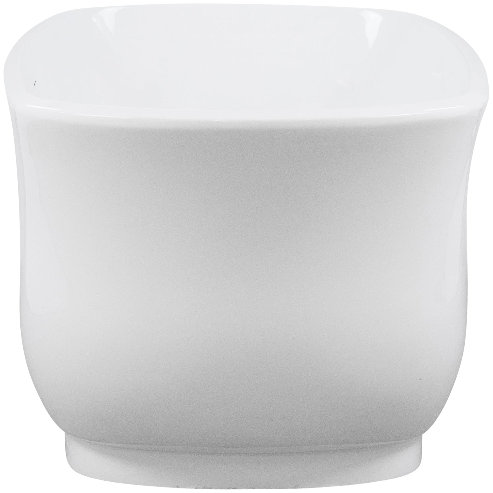 Marietta 170cm Freestanding Acrylic Bath w White Overflow & Waste, Gloss White