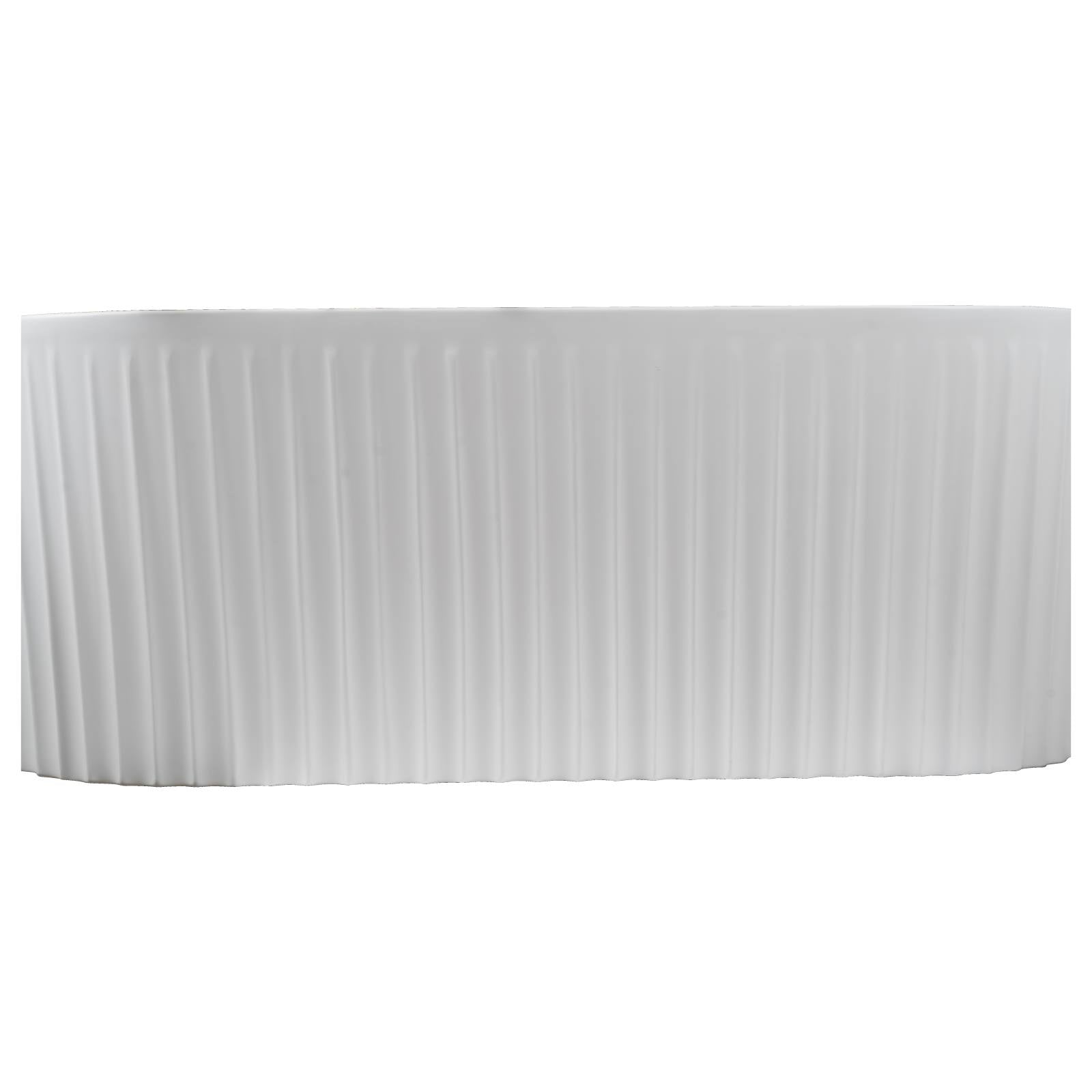 Rama Acrylic Bath Fluted 170x78x61cm Matte White