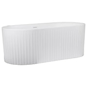 Rama Acrylic Bath Fluted 170x78x61cm Matte White