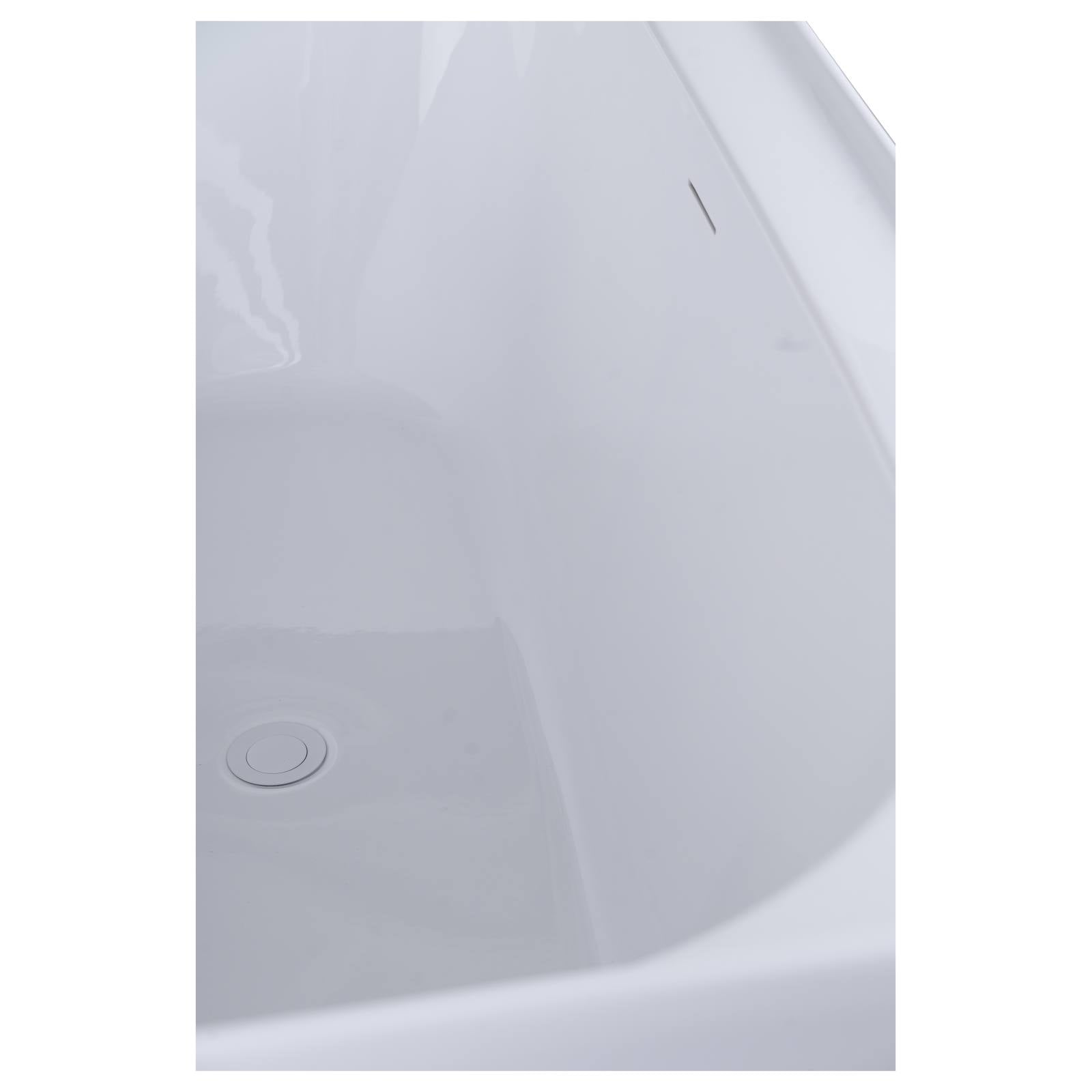 Lamore 1500mm White Back to Wall Bath