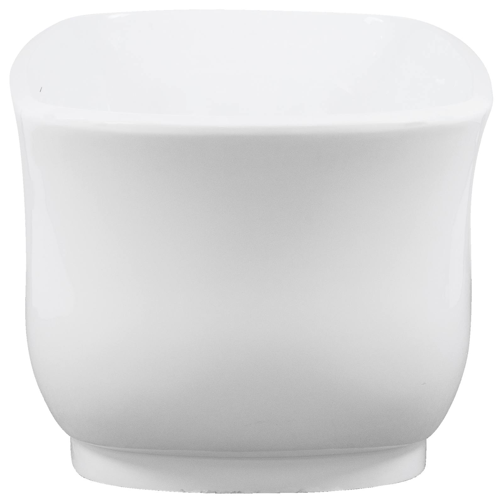 Marietta 170cm Freestanding Acrylic Bath w White Overflow & Waste, Matte White