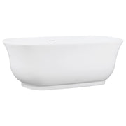Marietta 170cm Freestanding Acrylic Bath w White Overflow & Waste, Matte White