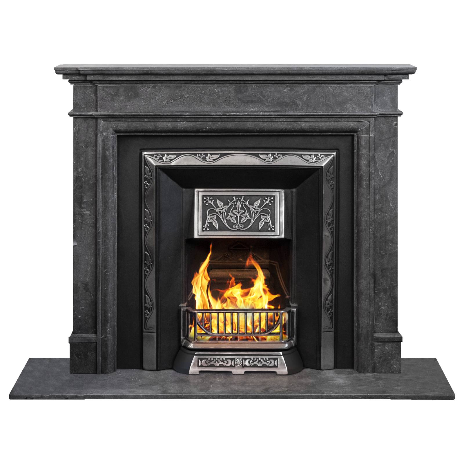 Alston Limestone Mantel, Belgium Black Limestone
