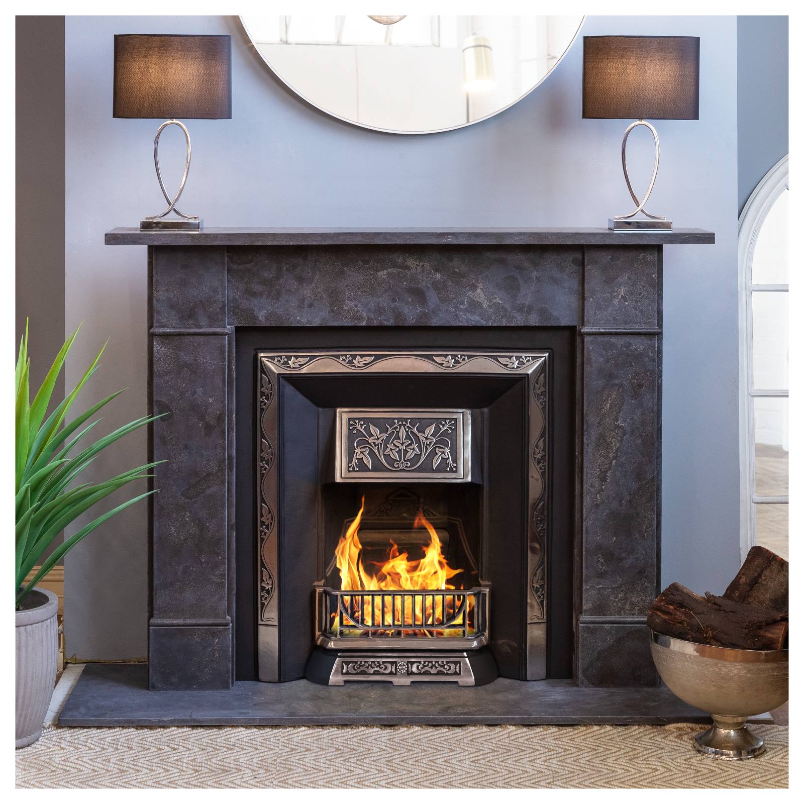 Burford Limestone Mantel, Belgium Black
