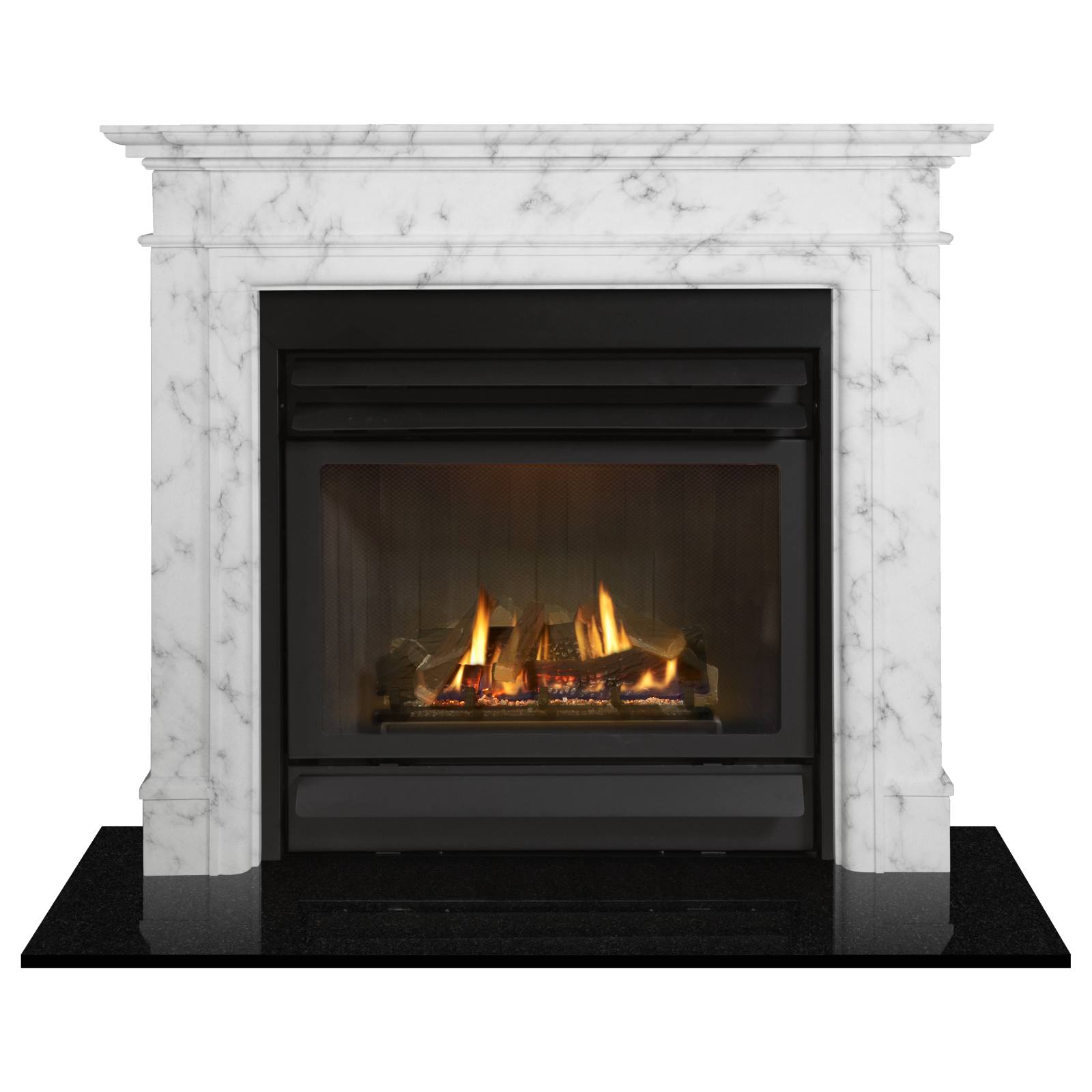 Alston Marble Mantel, White Carrara Marble
