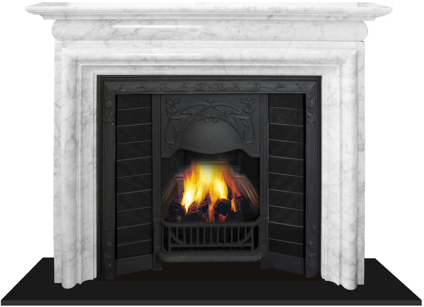 Carlisle Marble Mantel, White