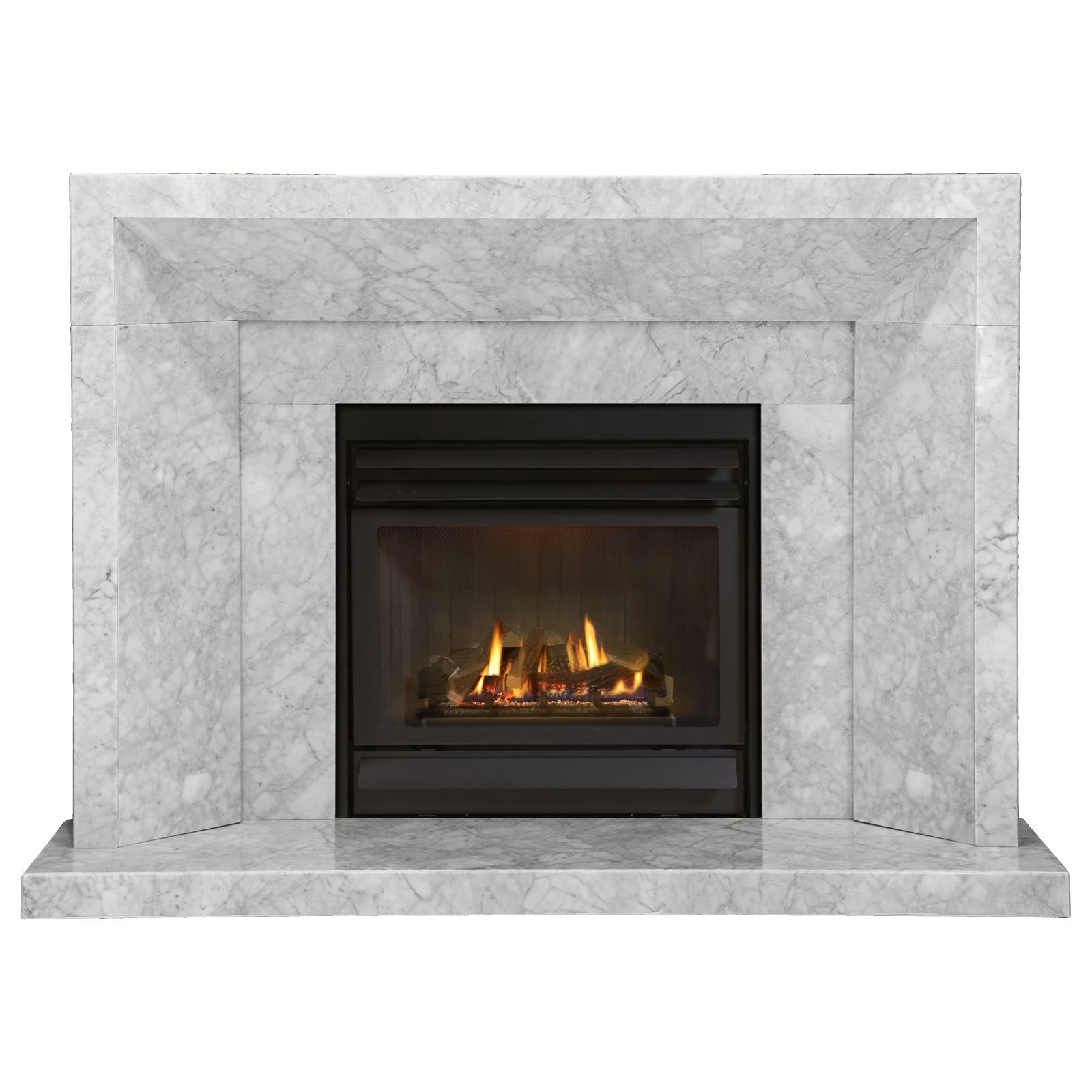 Hartel Marble Mantel, White Carrara Marble