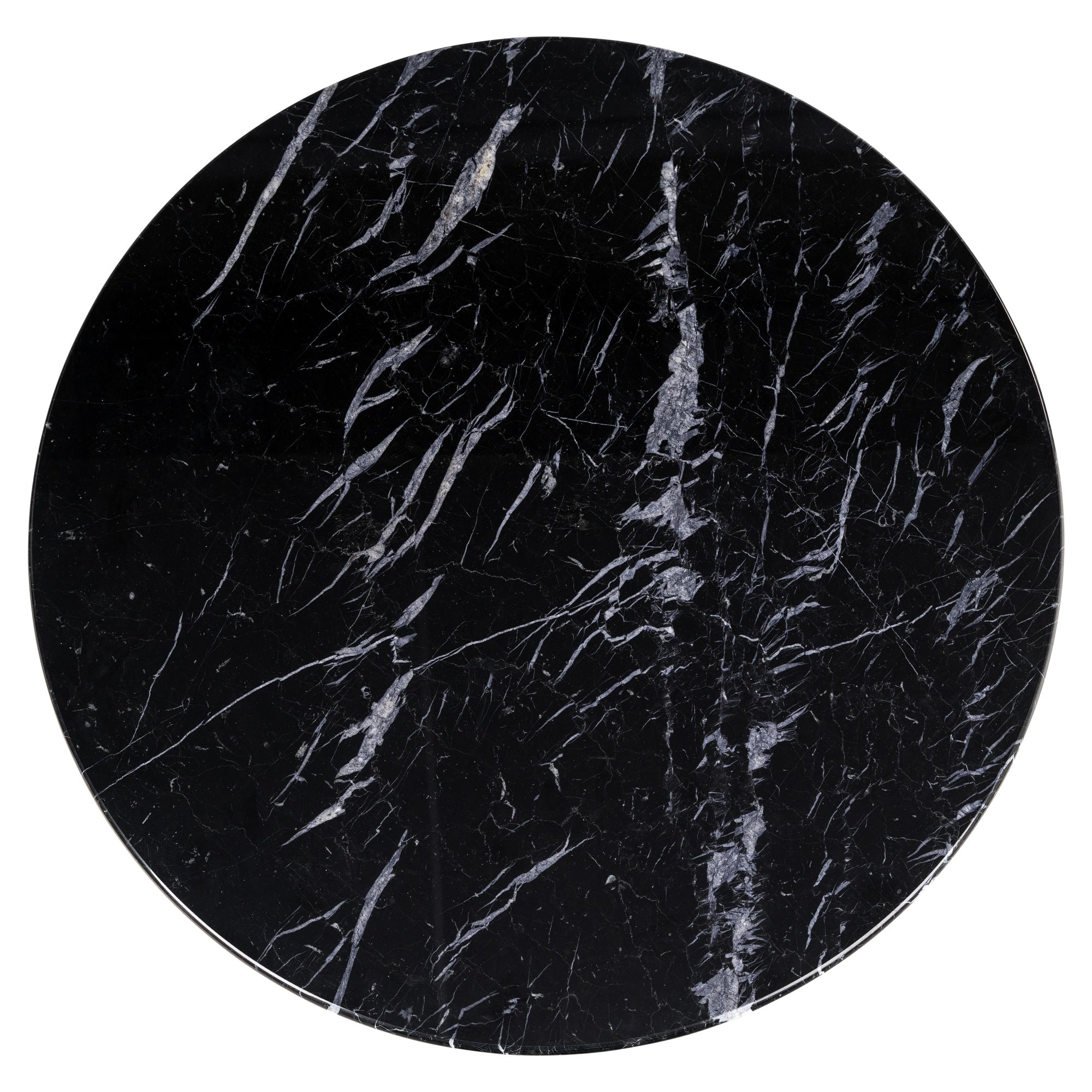 Milano Marble Top Round Bistro Table, Black
