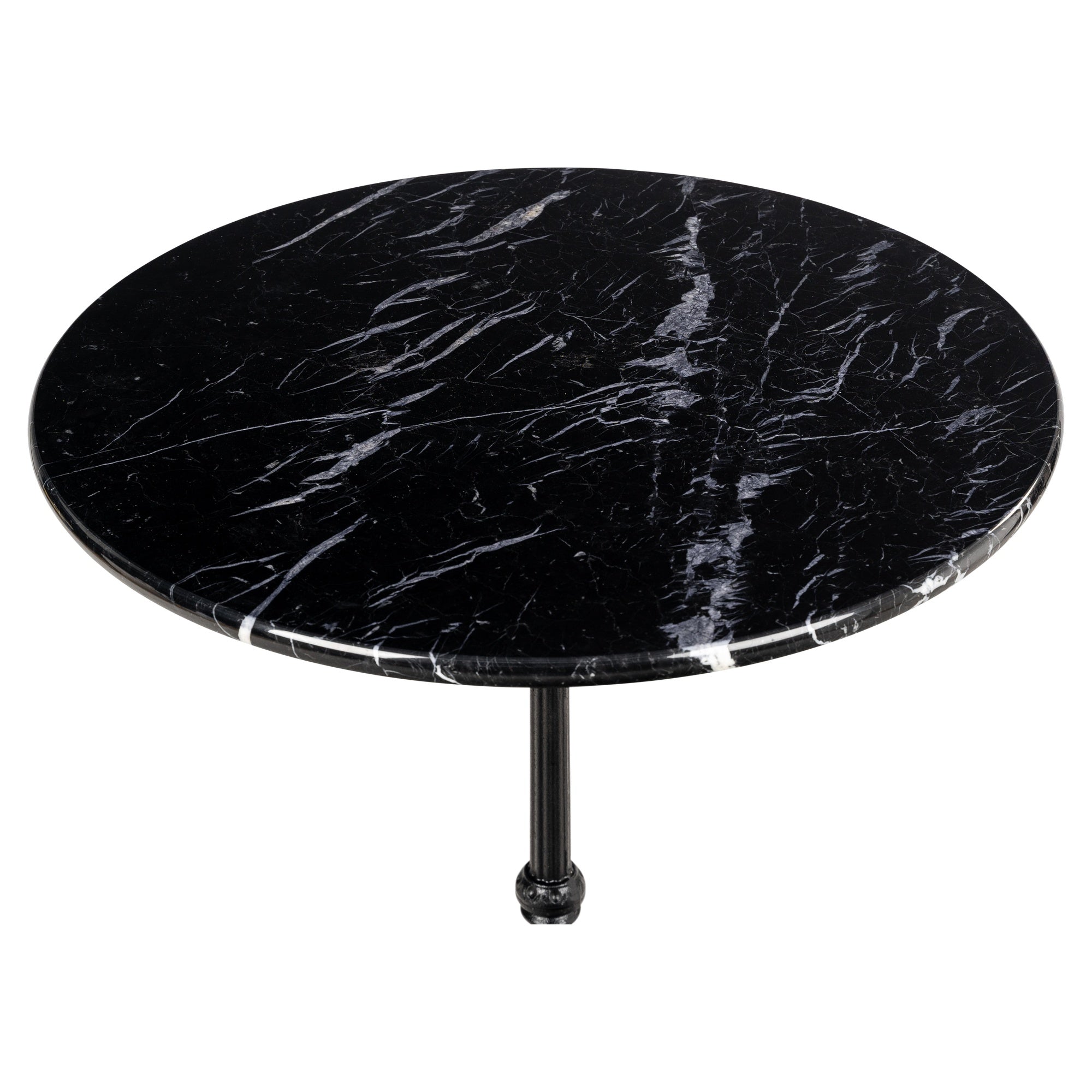 Milano Marble Top Round Bistro Table, Black