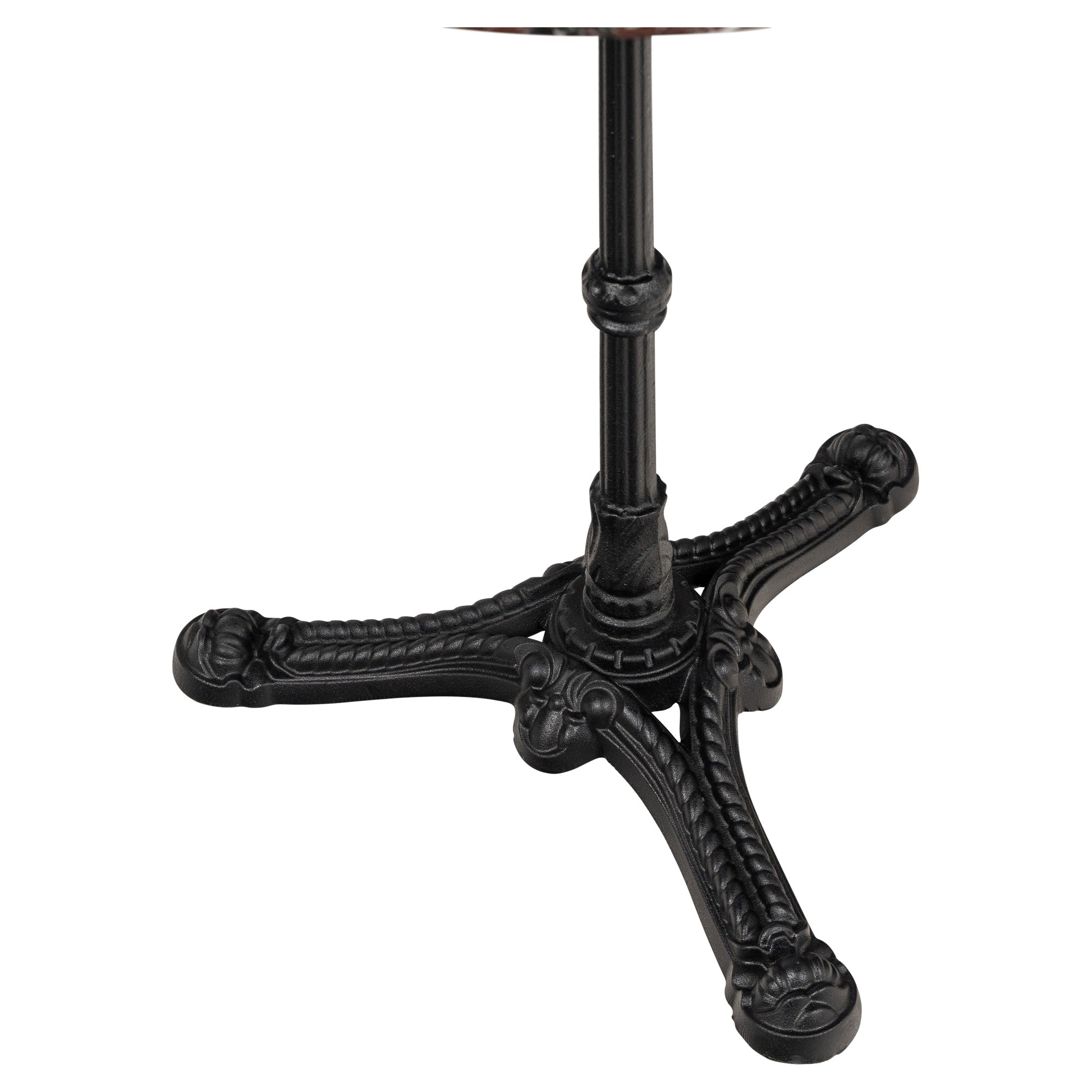 Milano Marble Top Round Bistro Table, Burgundy