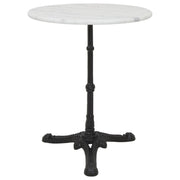 Milano Marble Table with Cast Iron Base, White
