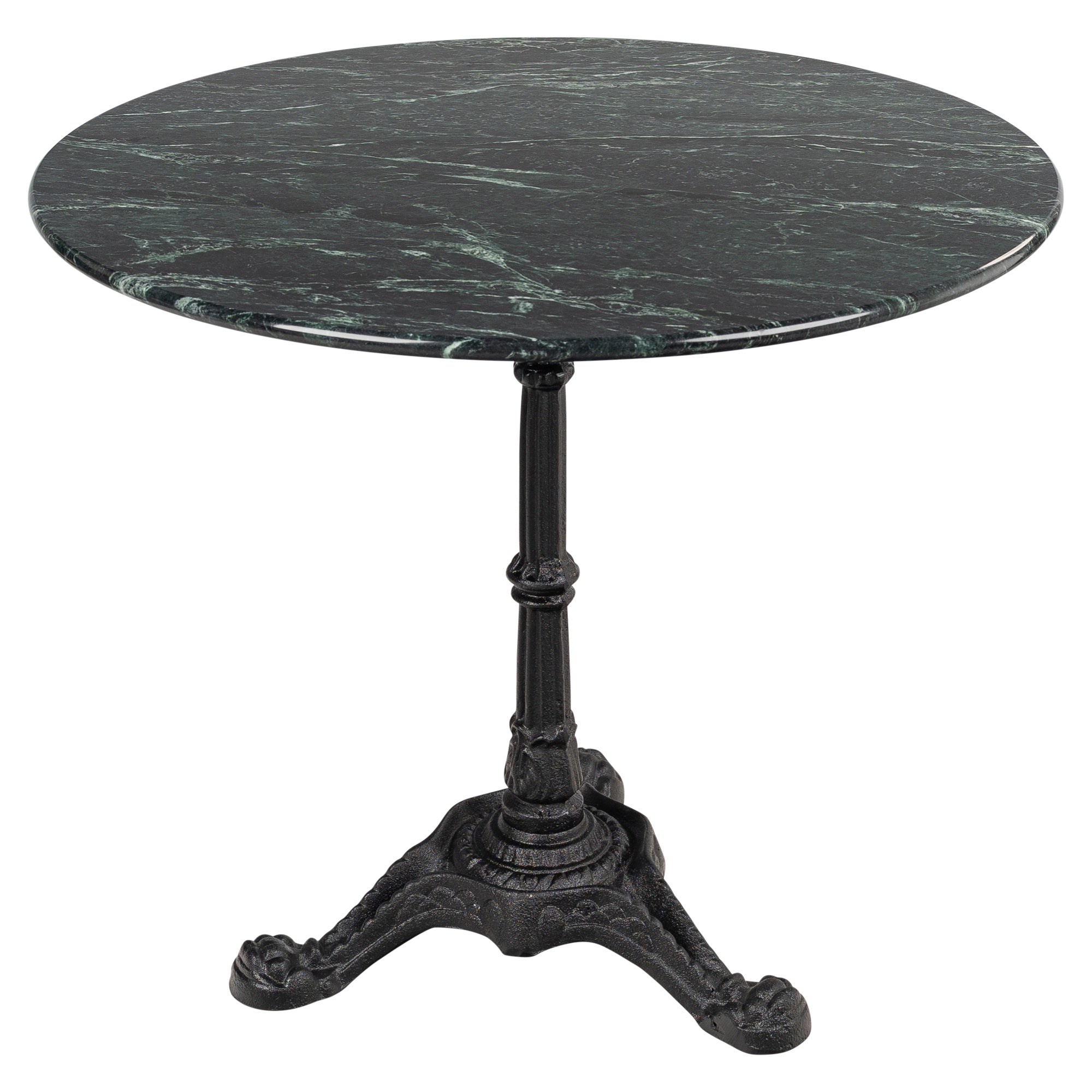 Madras Marble & Cast Iron Round Bistro Table, Green