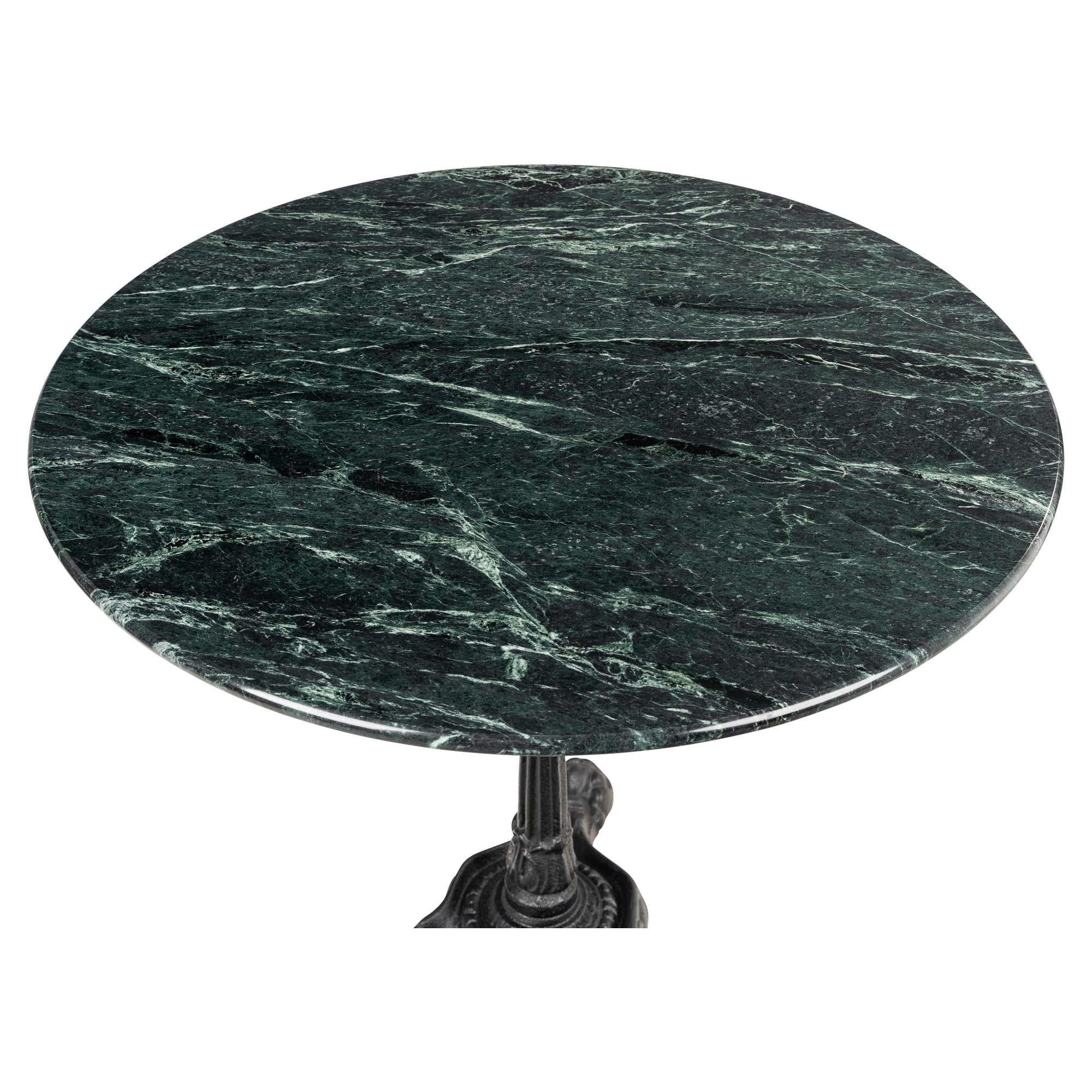 Madras Marble & Cast Iron Round Bistro Table, Green