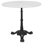Madras Round Table with Cast Iron Base, White