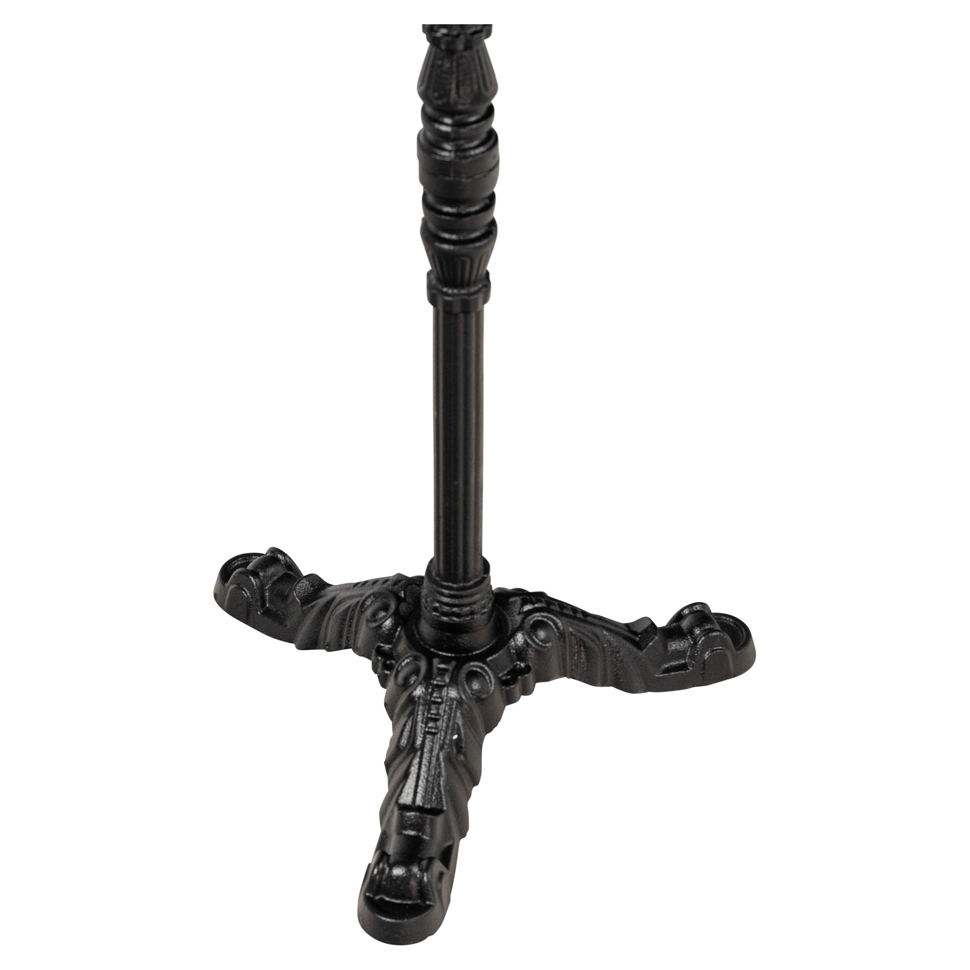 Siena Marble & Cast Iron Round Bistro Table, Black